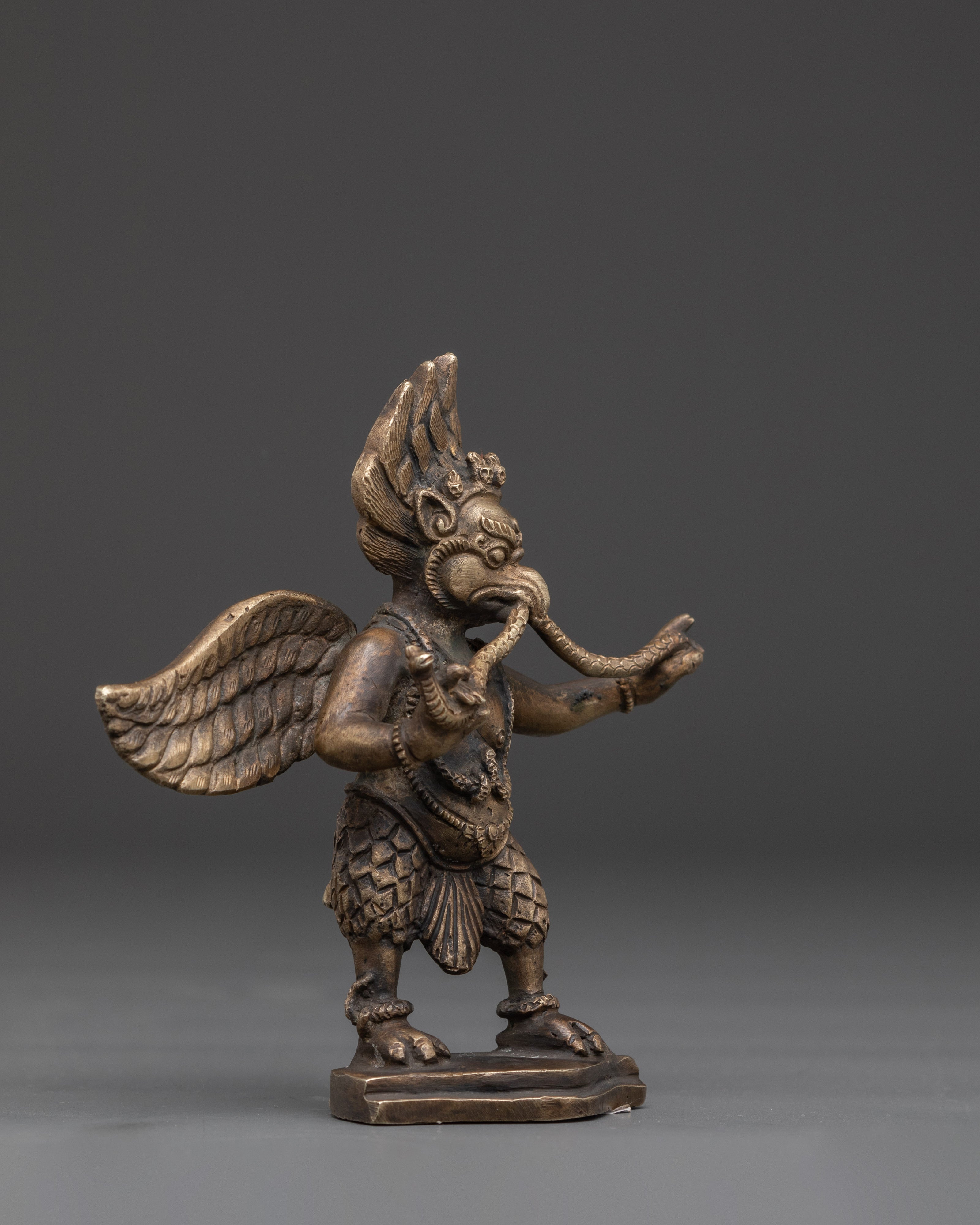 Handcrafted Brass Garuda Statue | Winged Protector