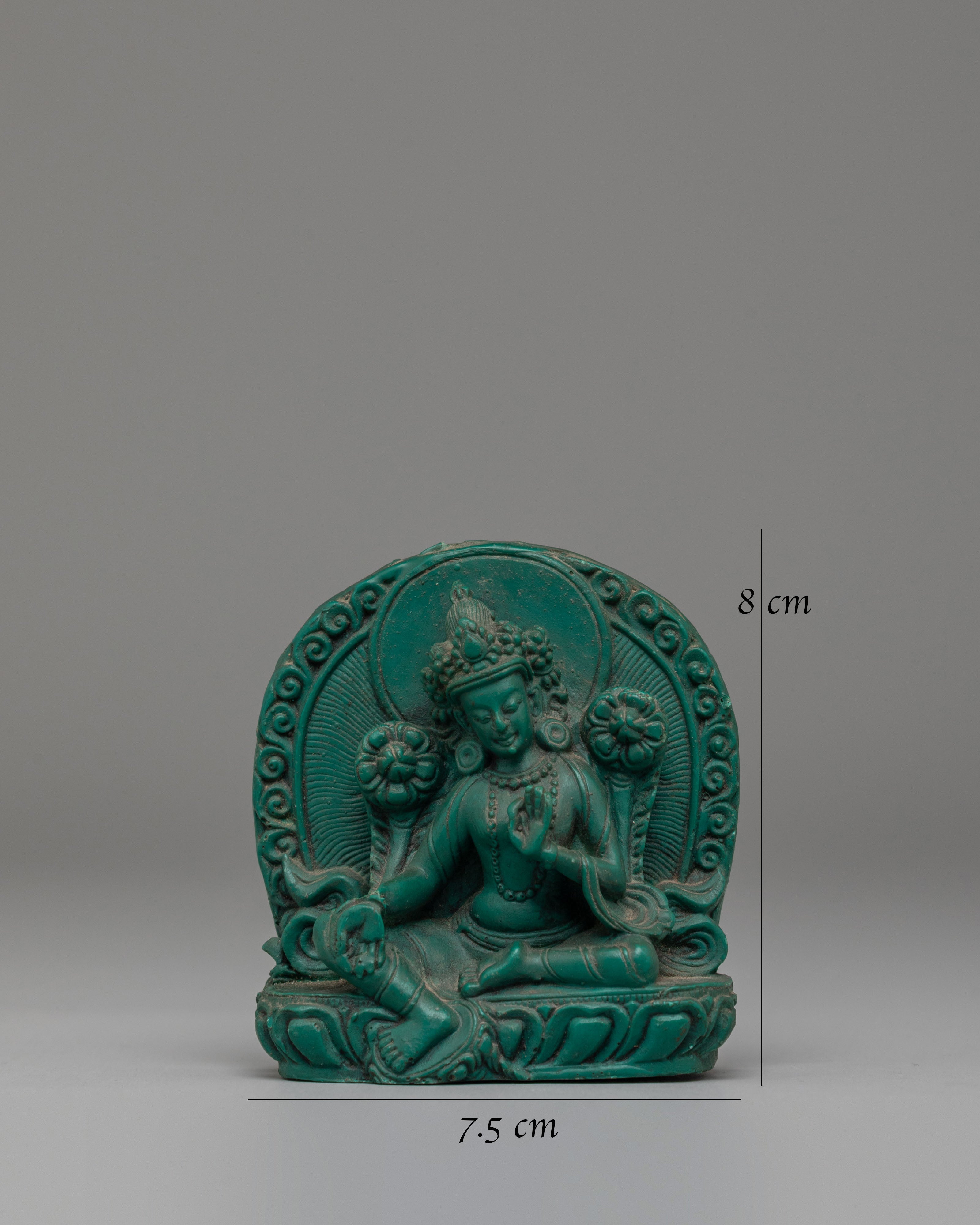 Spiritual Green Tara Sacred Sculpture | Himalayan Artwork for Meditation & Blessings