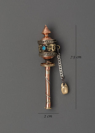 Traditional Buddhist Prayer Wheel | Sacred Mantras Engraved