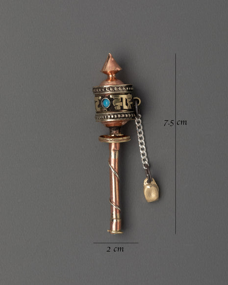 Traditional Buddhist Prayer Wheel | Sacred Mantras Engraved