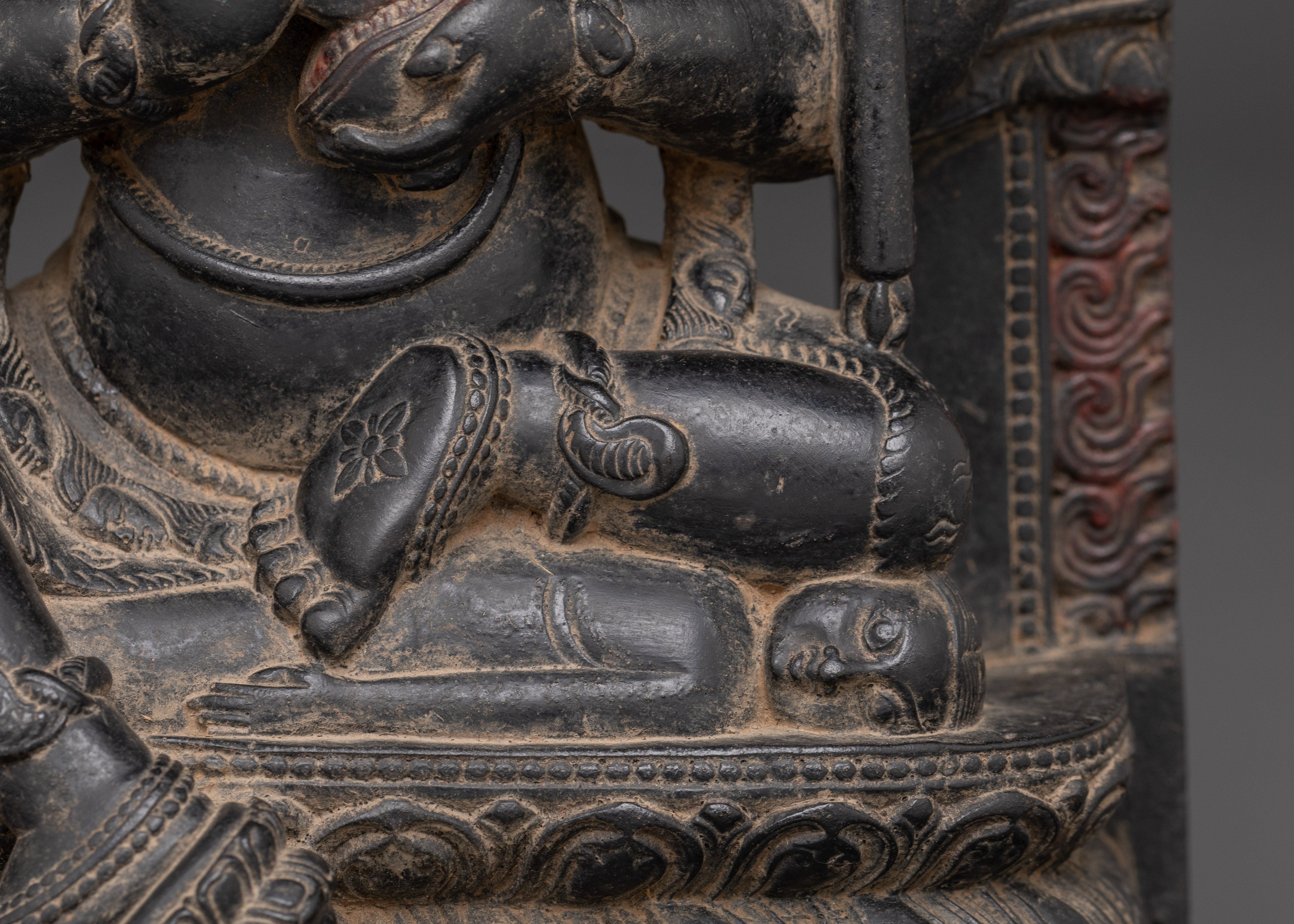 Sacred Four-Armed Mahakala Statue | Protector Deity of Dharma
