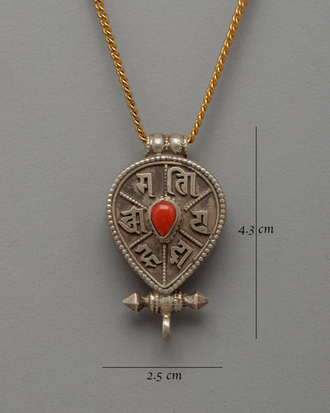 Avalokiteshvara Mantra Ghau Locket | Symbol of Compassion and Spiritual Protection
