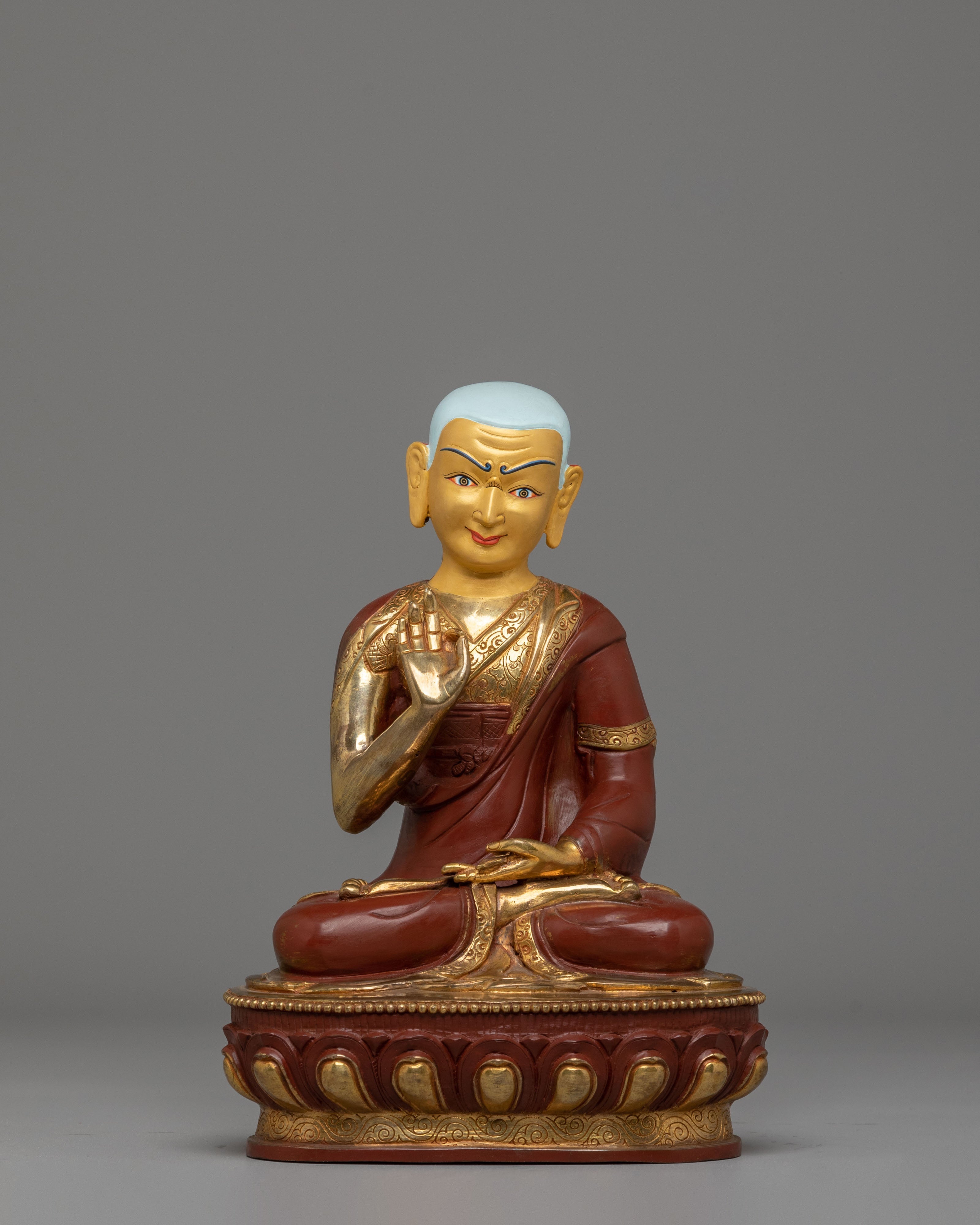 Tsongkhapa Statue Set: The Founders of Gelug School