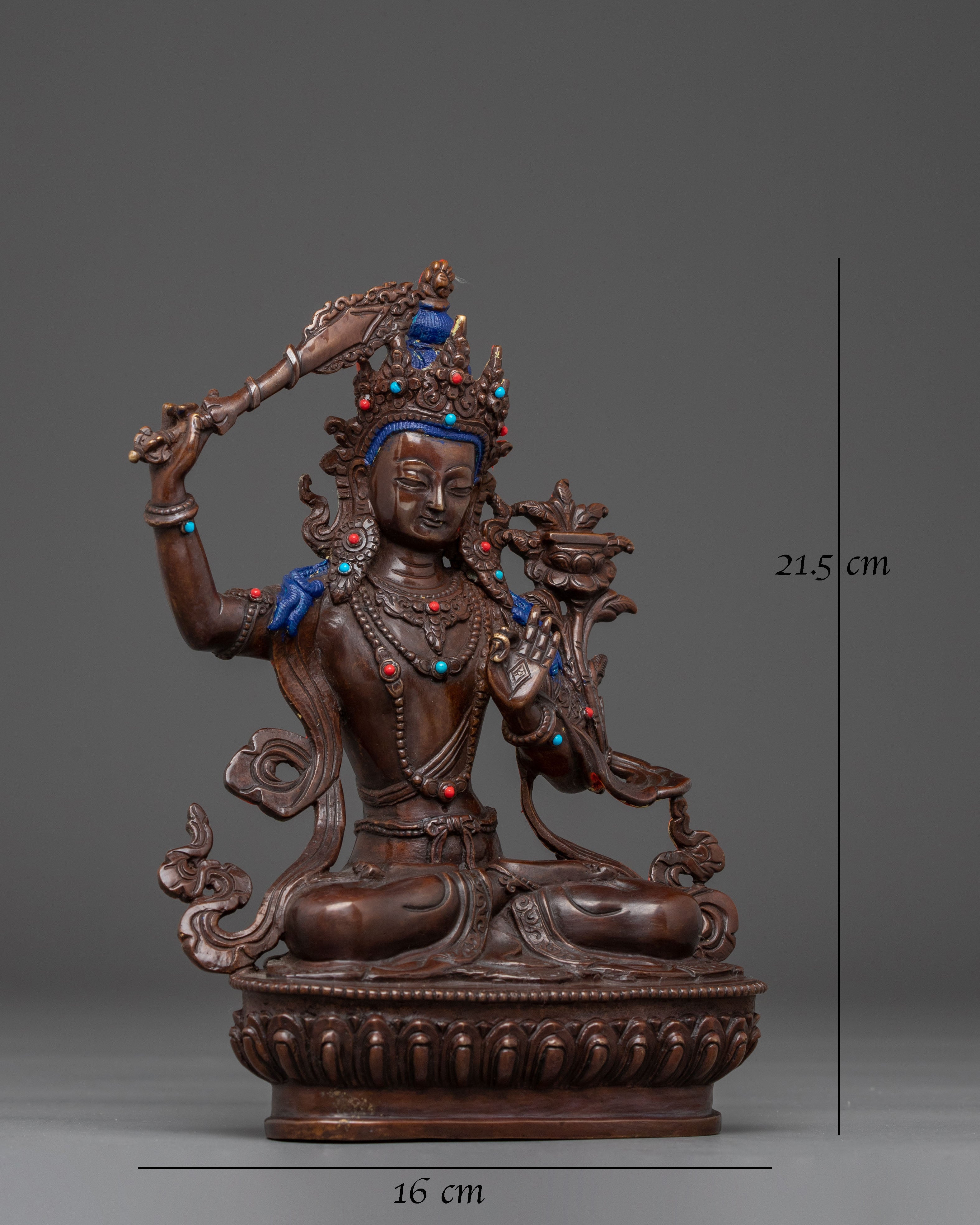 Wisdom Bodhisattva Manjughosa Statue | Handmade Nepali Art