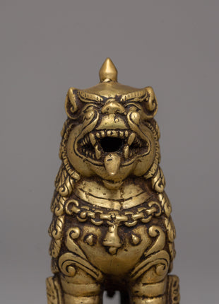 Pair of Guardian Lion Statue | Sacred Pair for Protection and Positive Energy