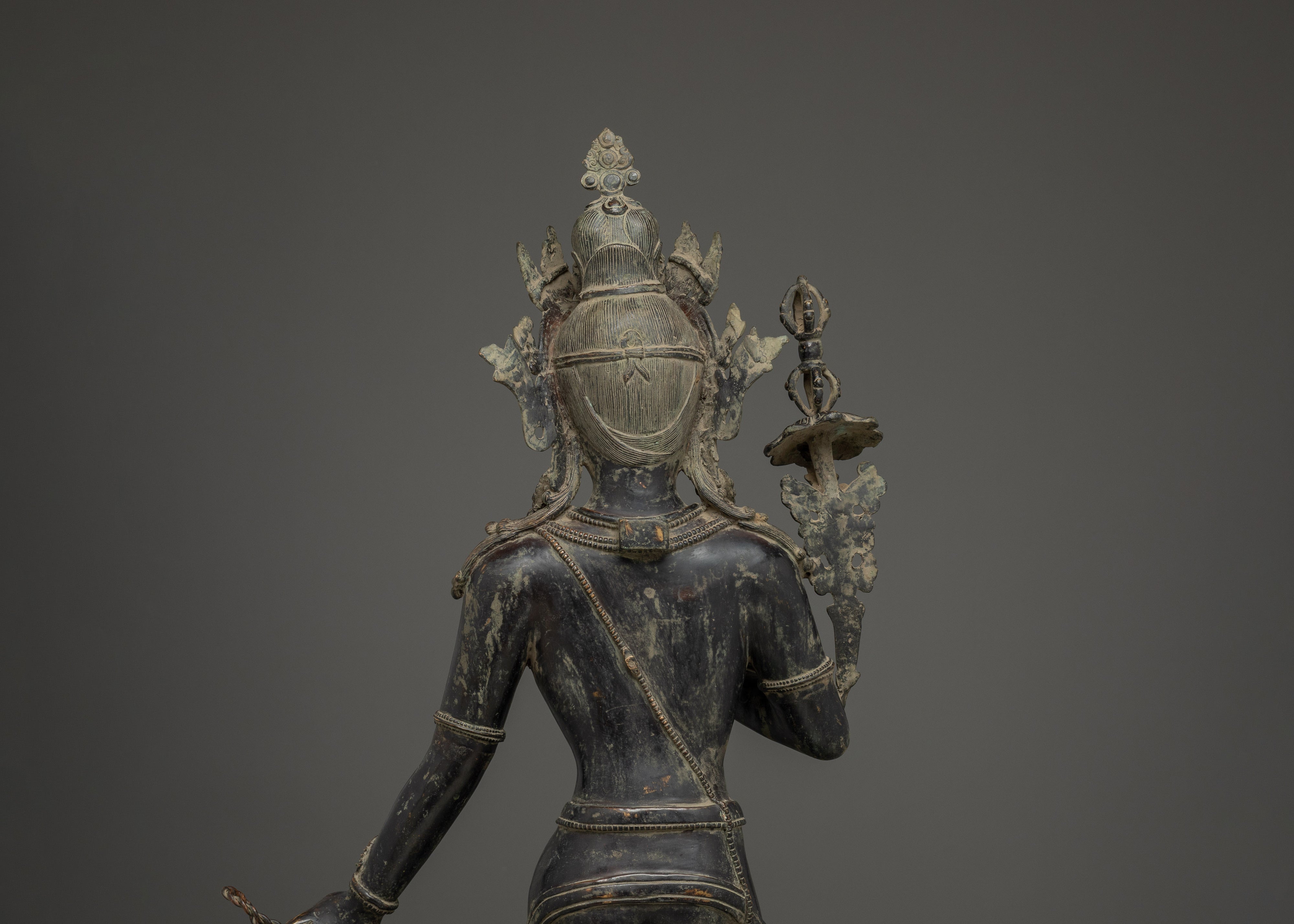 Copper Standing Vajrapani Statue | Powerful Buddhist Protector Deity