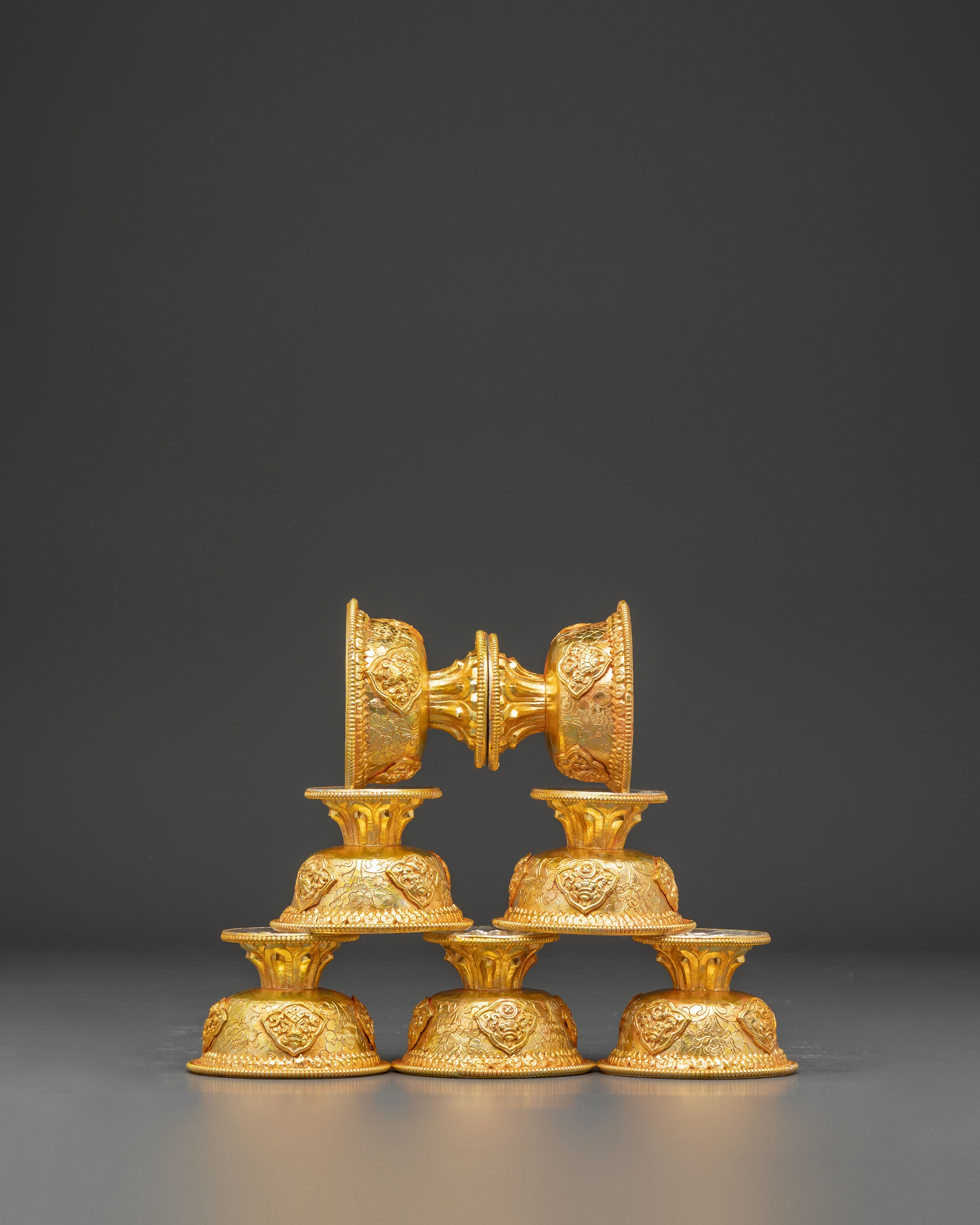 Ritual Offering Bowl Set | Tibetan Buddhist Altar