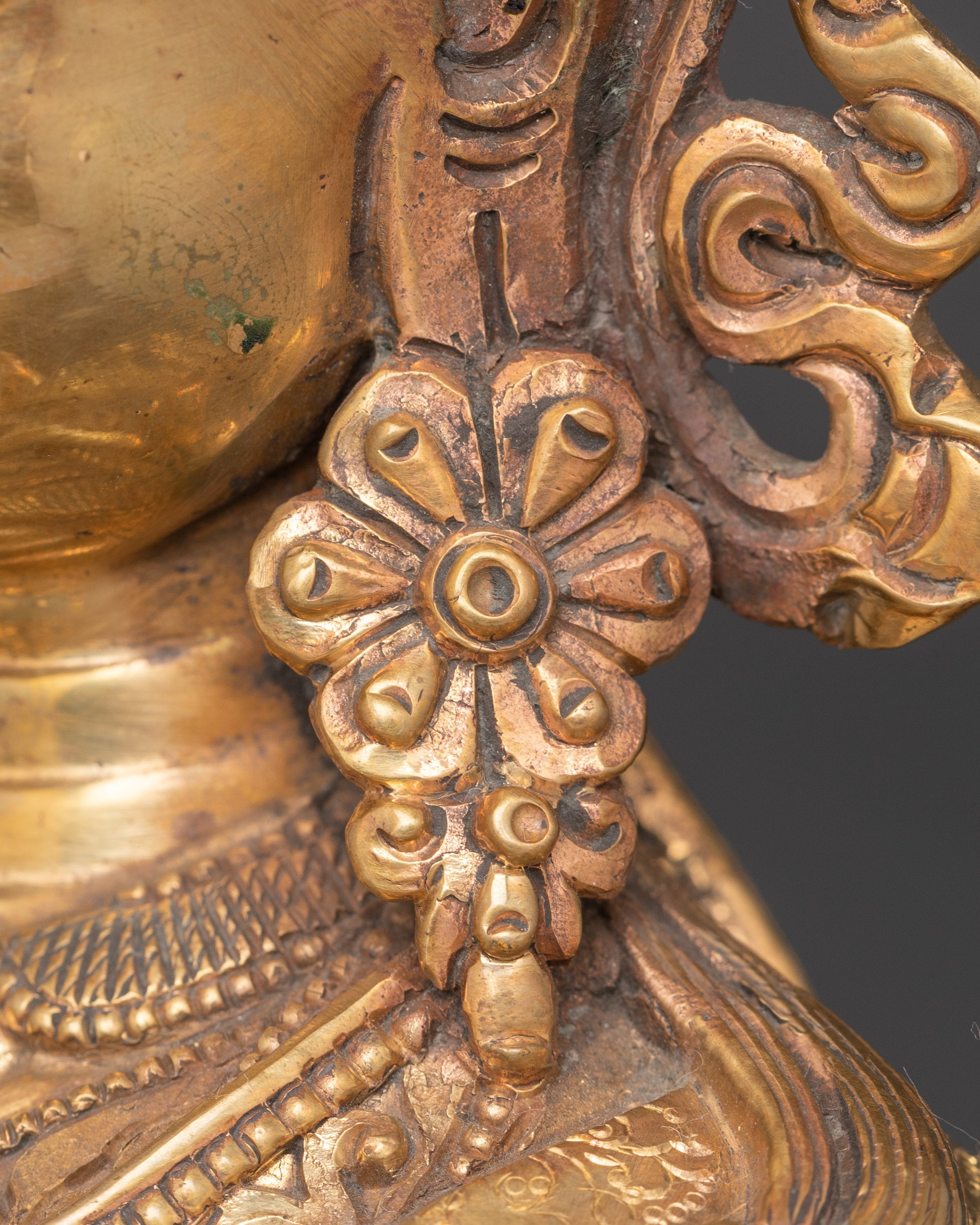 Tibetan Guru Rinpoche Sculpture | Enlightened Master Art