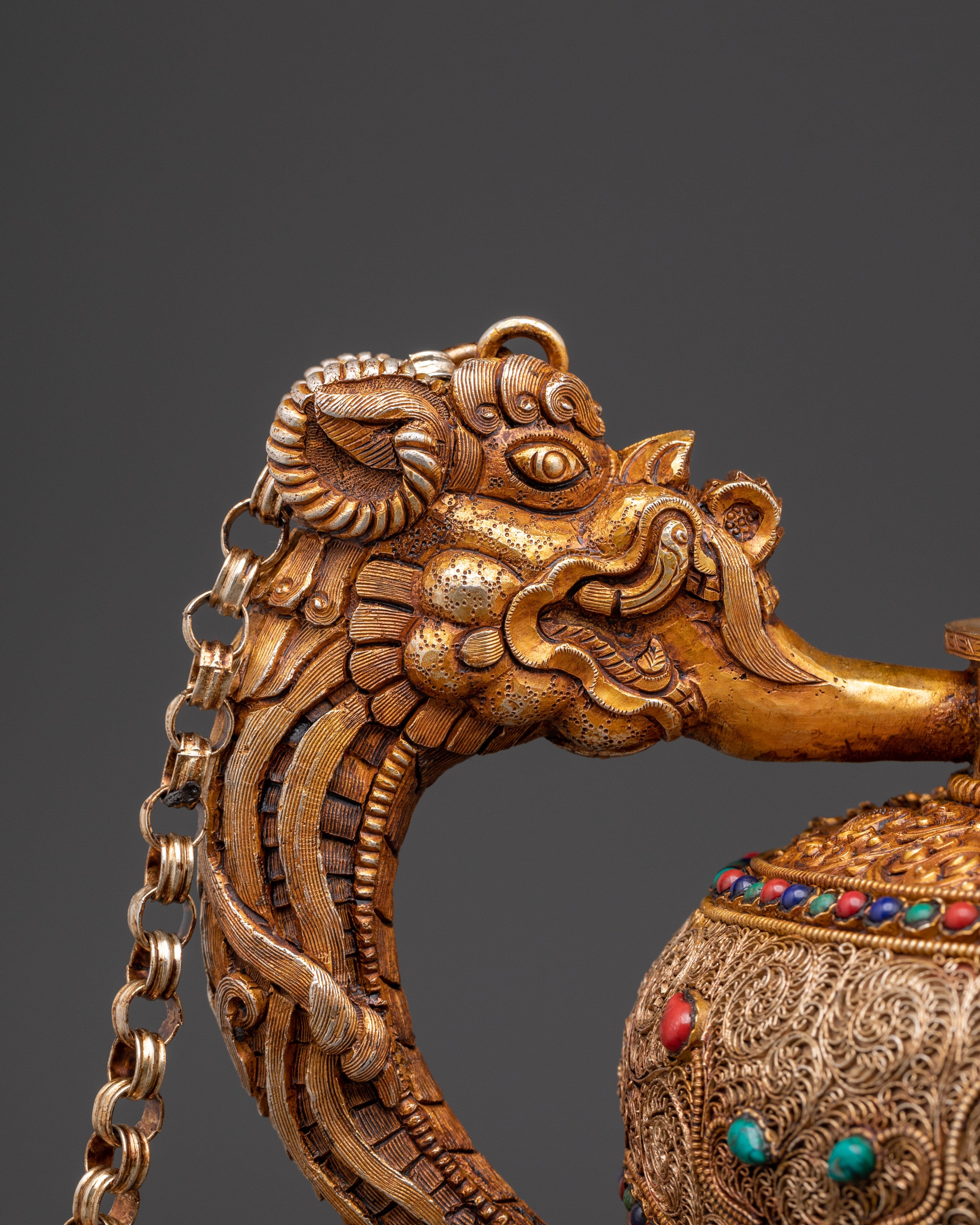 Decorative Tea Pot | Silver & Gold Plating