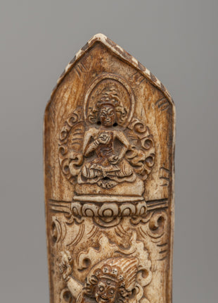 Buffalo Bone Vajrapani Wall Decor | Sacred Symbol of Power & Protection