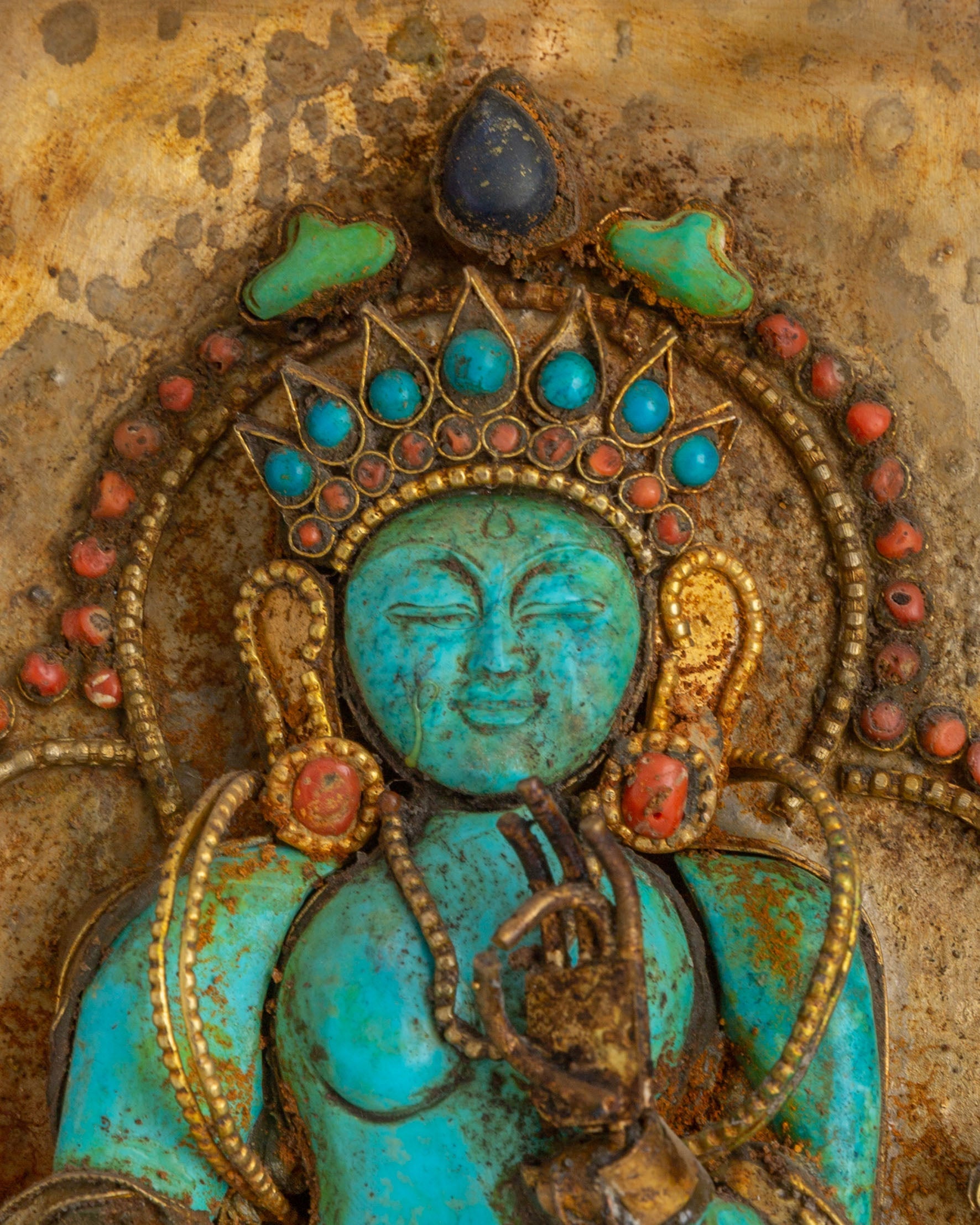 Chenrezig Tibetan Ghau Box Locket | Sacred Amulet Box for Meditation &amp; Ritual Use