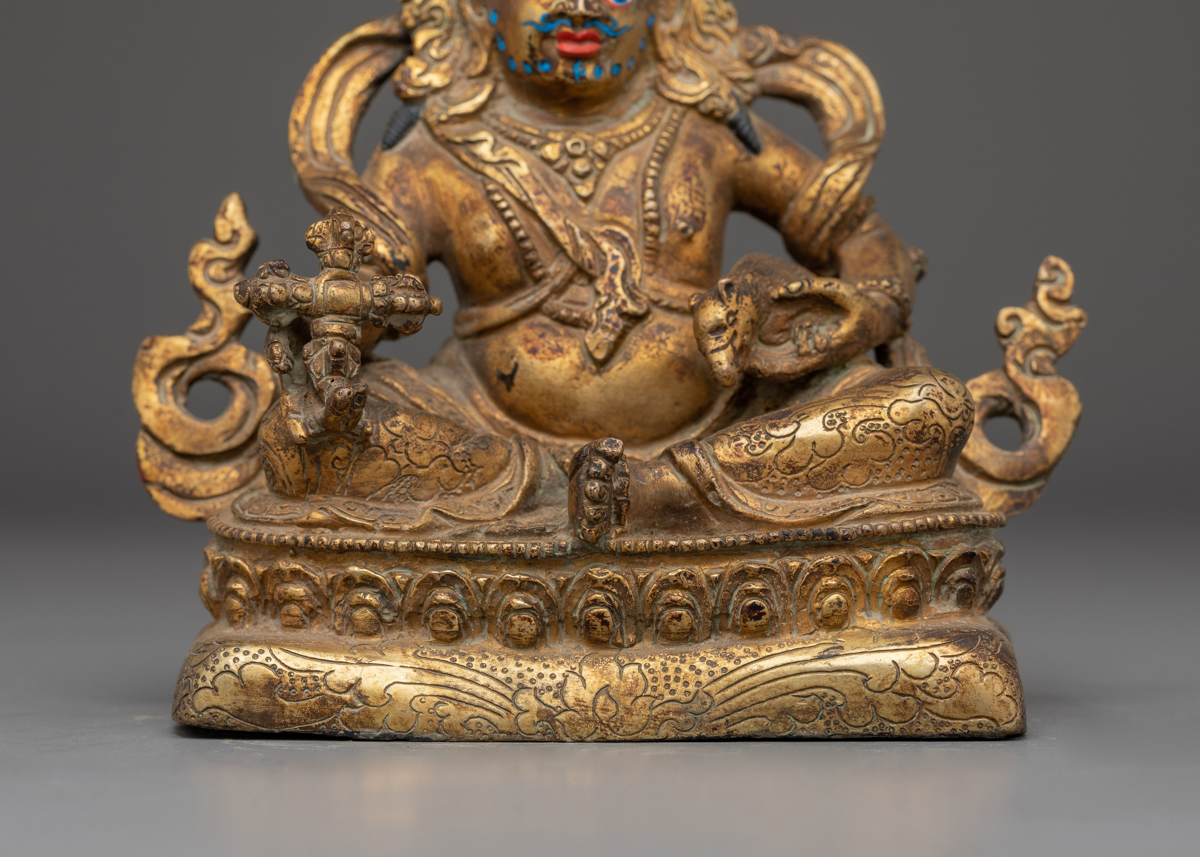 Handmade Copper Statue of Dzambhala | Statue for Altar