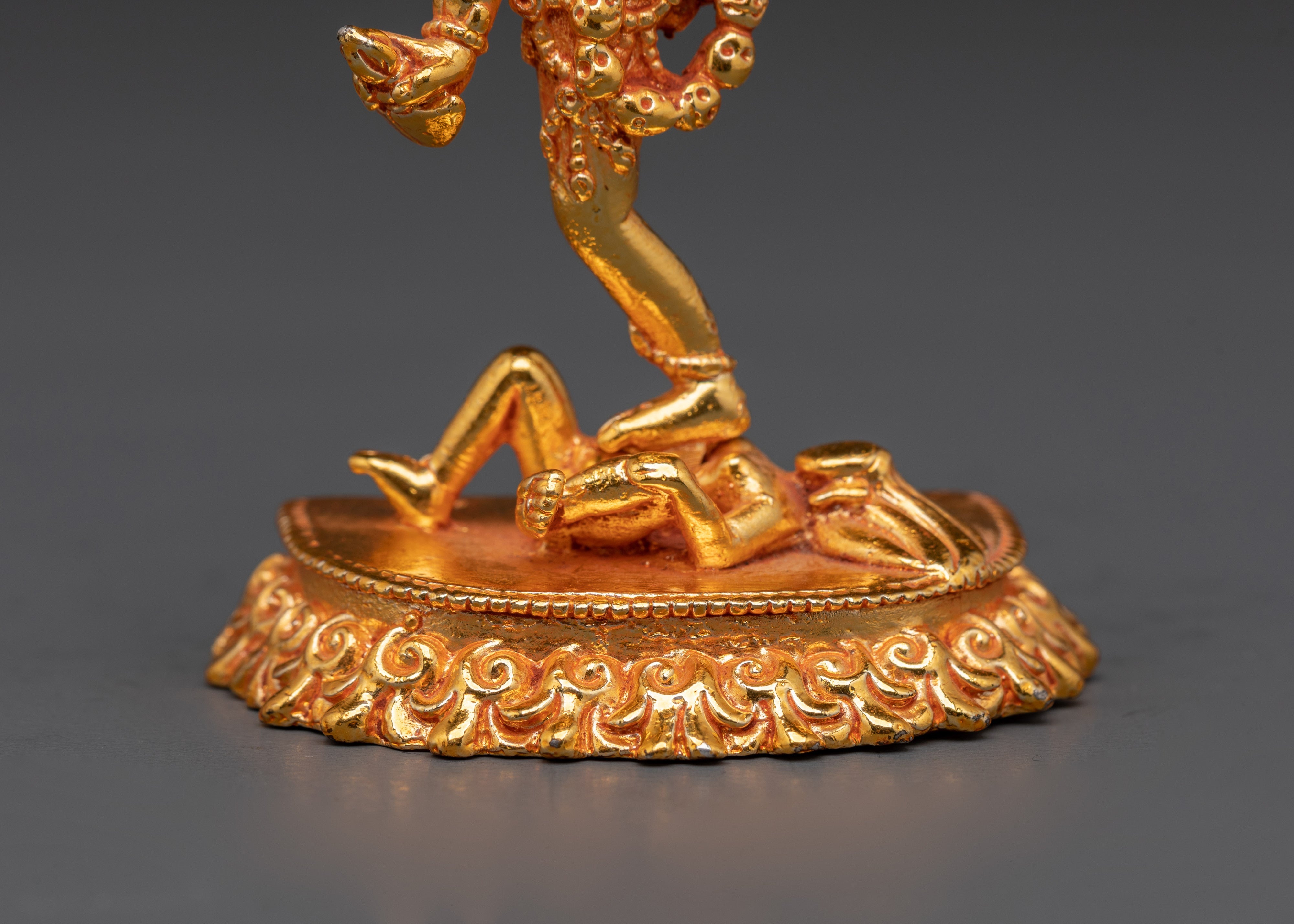 Vajrayogini Copper Sculpture | Handcrafted Gold-Plated Tibetan Goddess Statue
