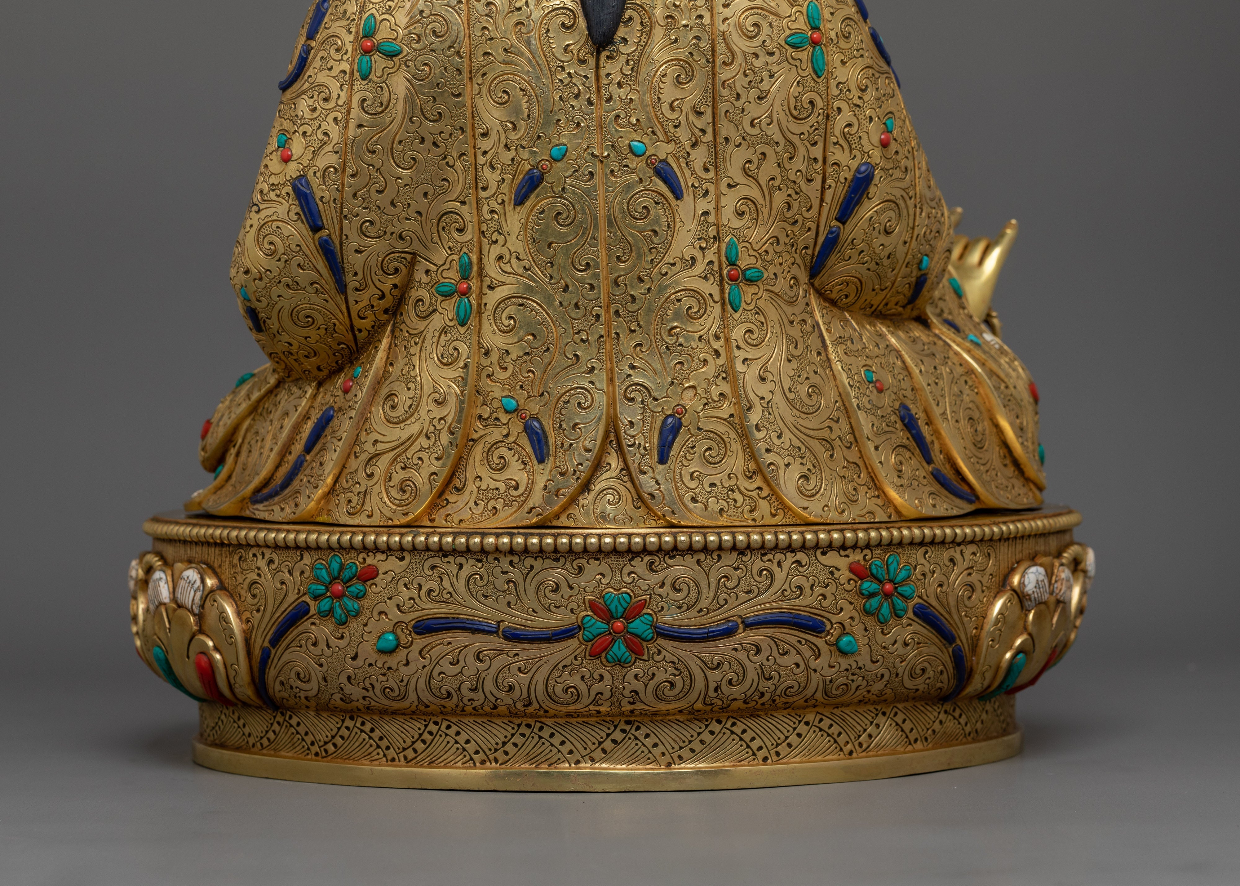 Guru Rinpoche With Beautiful Handcarved Gemstones Statue | The Precious Master