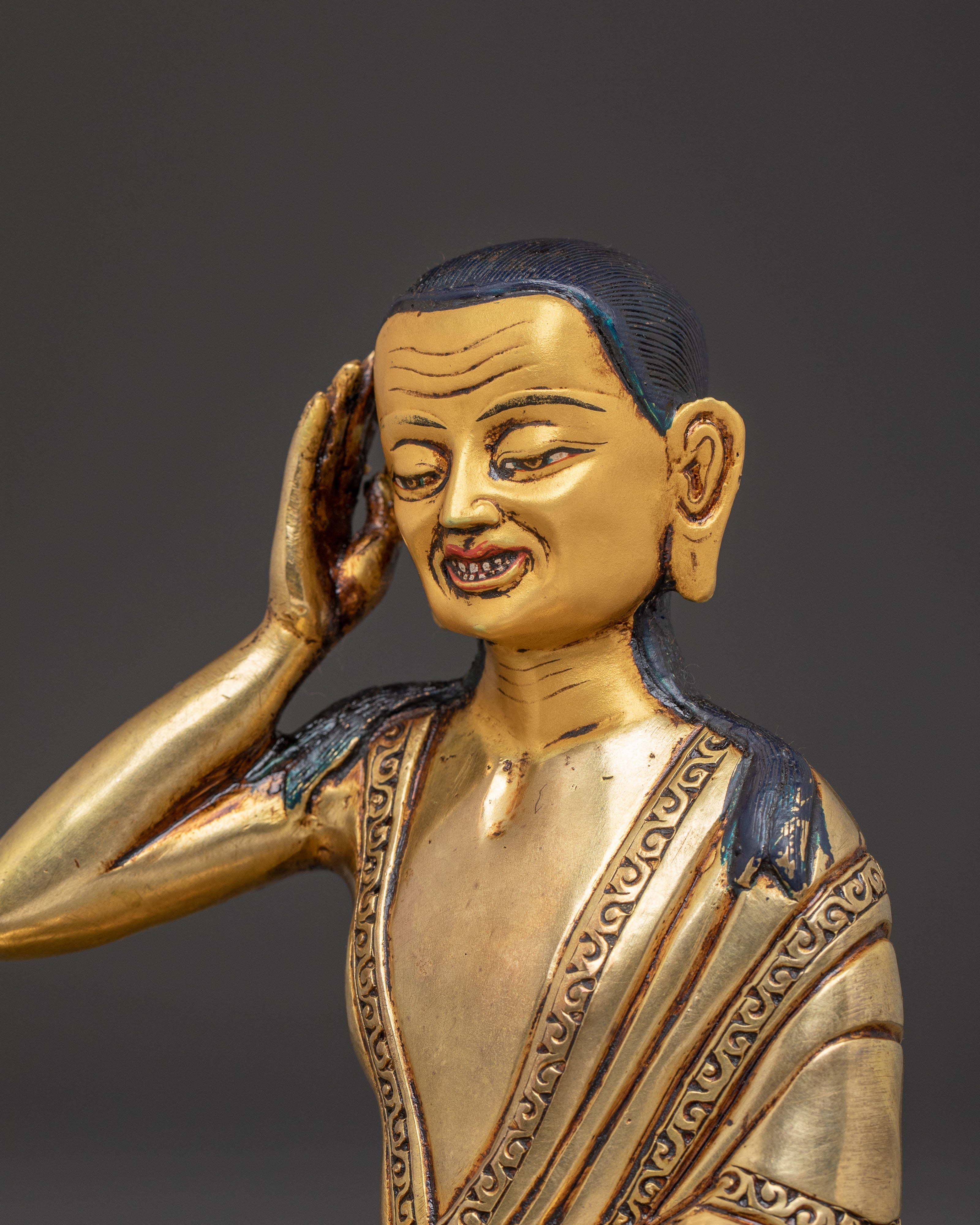 Sacred Golden Statue of Milarepa | Path to Enlightenment