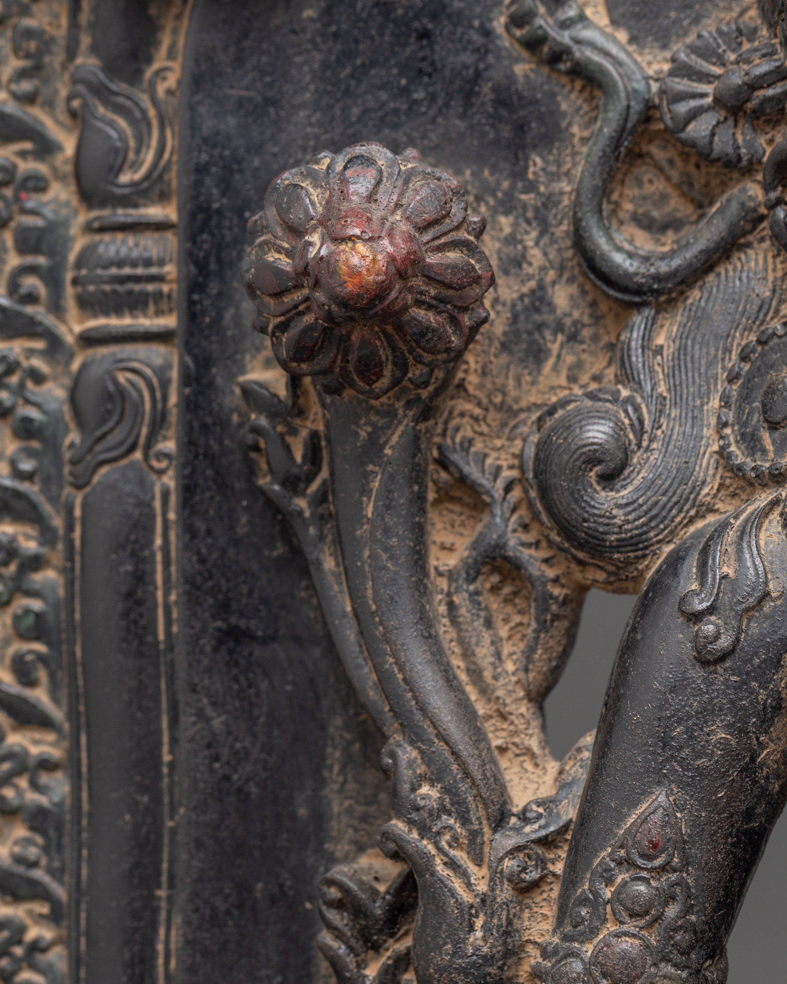 Compassion Deity Green Tara on Throne | Shyama Tara Sculpture