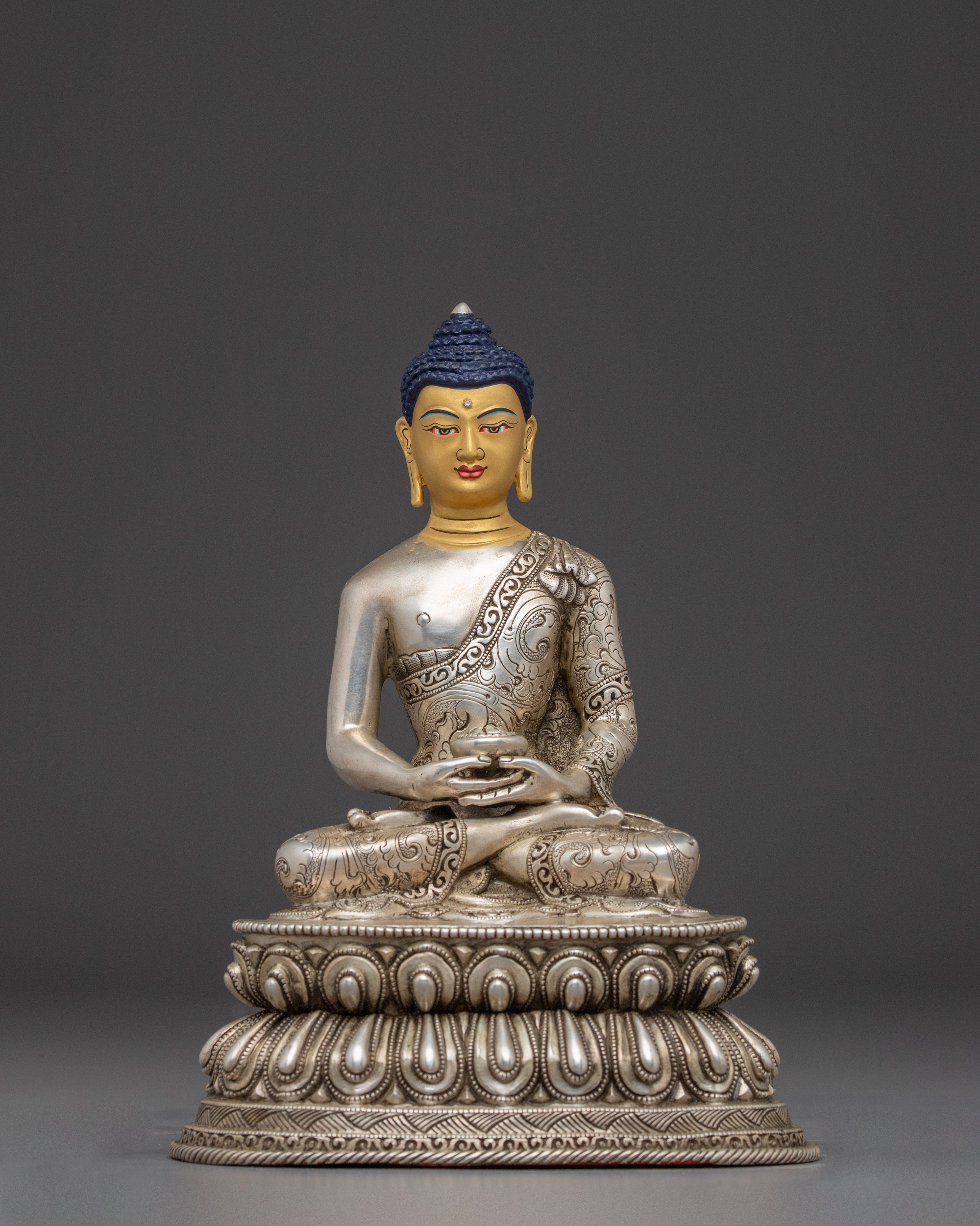 Amitabha Buddha Silver Statue | The Ruler of Pure Land
