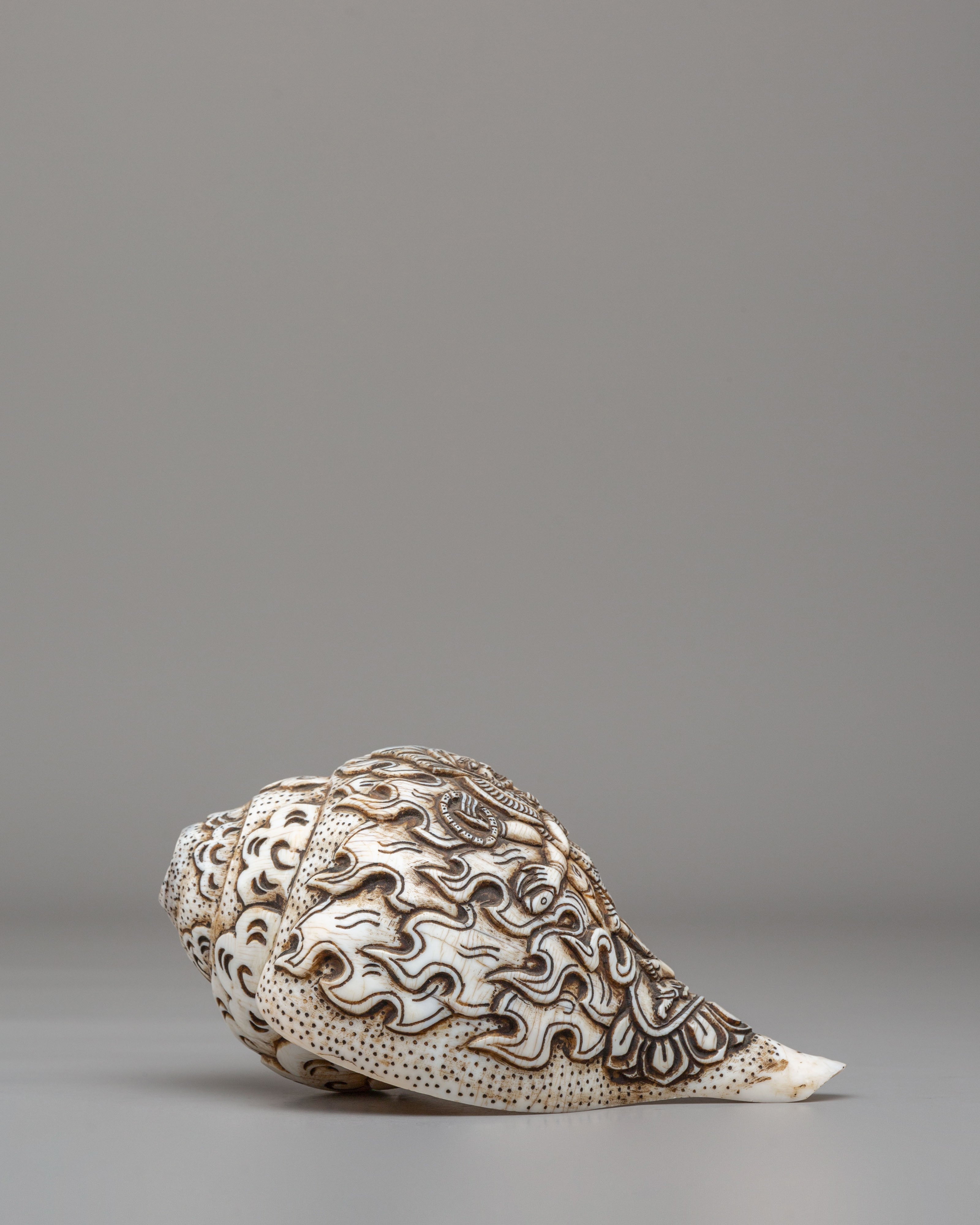 Mahakala Ritual Conch | Sacred Buddhist Ritual Shell
