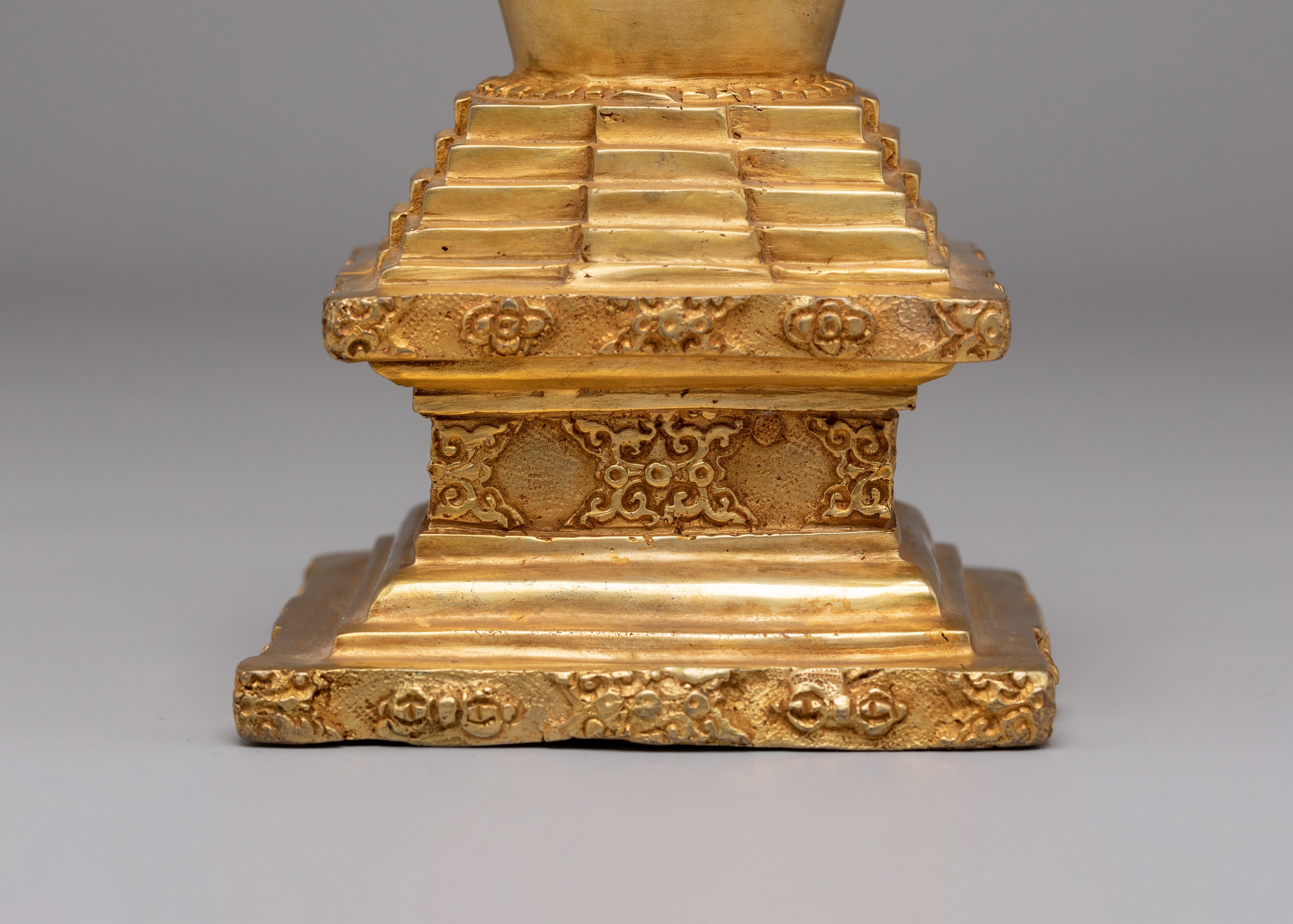 Handcrafted Stupa of Wisdom and Compassion | Tibetan Spiritual Shrine