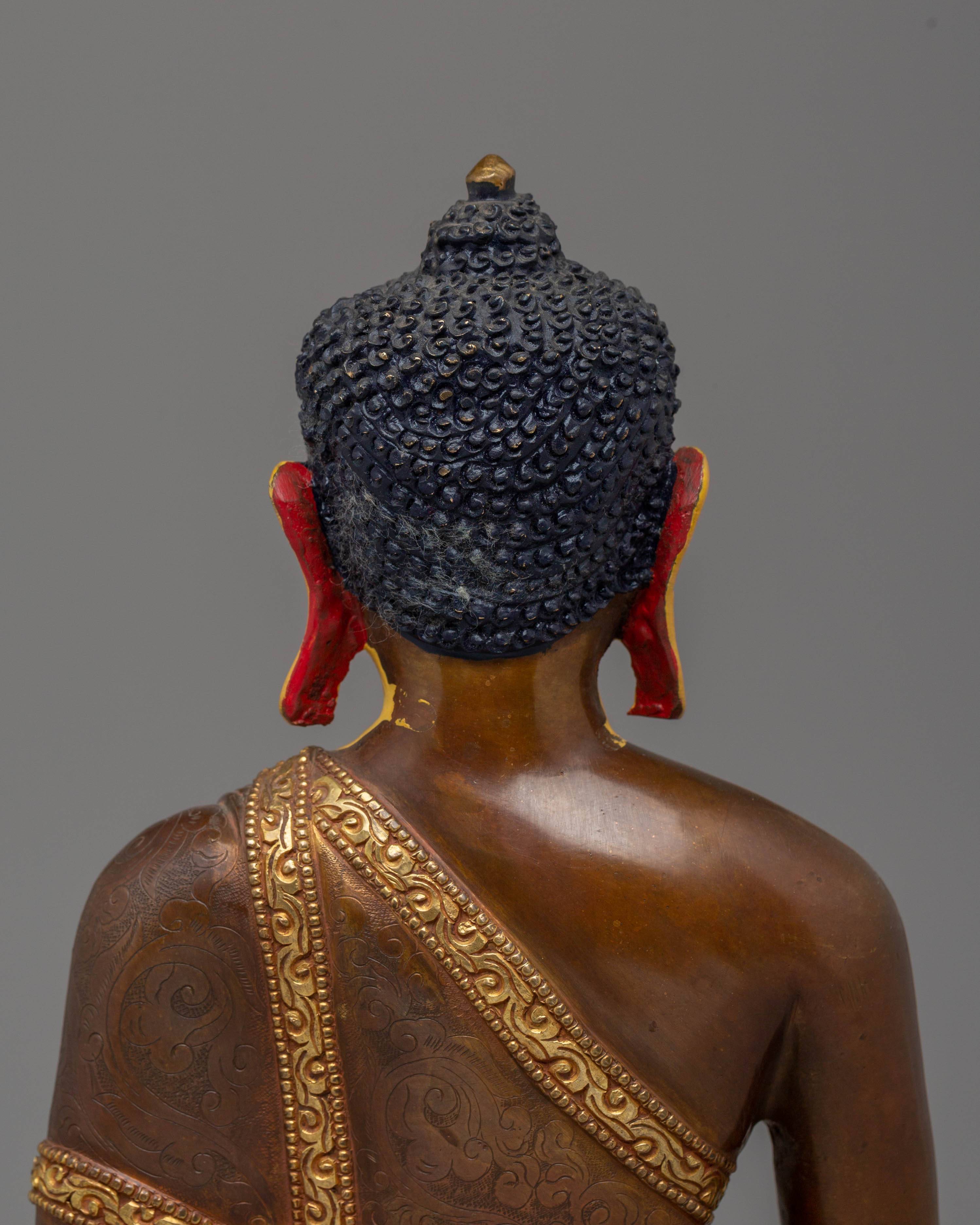 Buddha Shakyamuni Divine Statue | Sacred Copper & Gold-Plated Sculpture