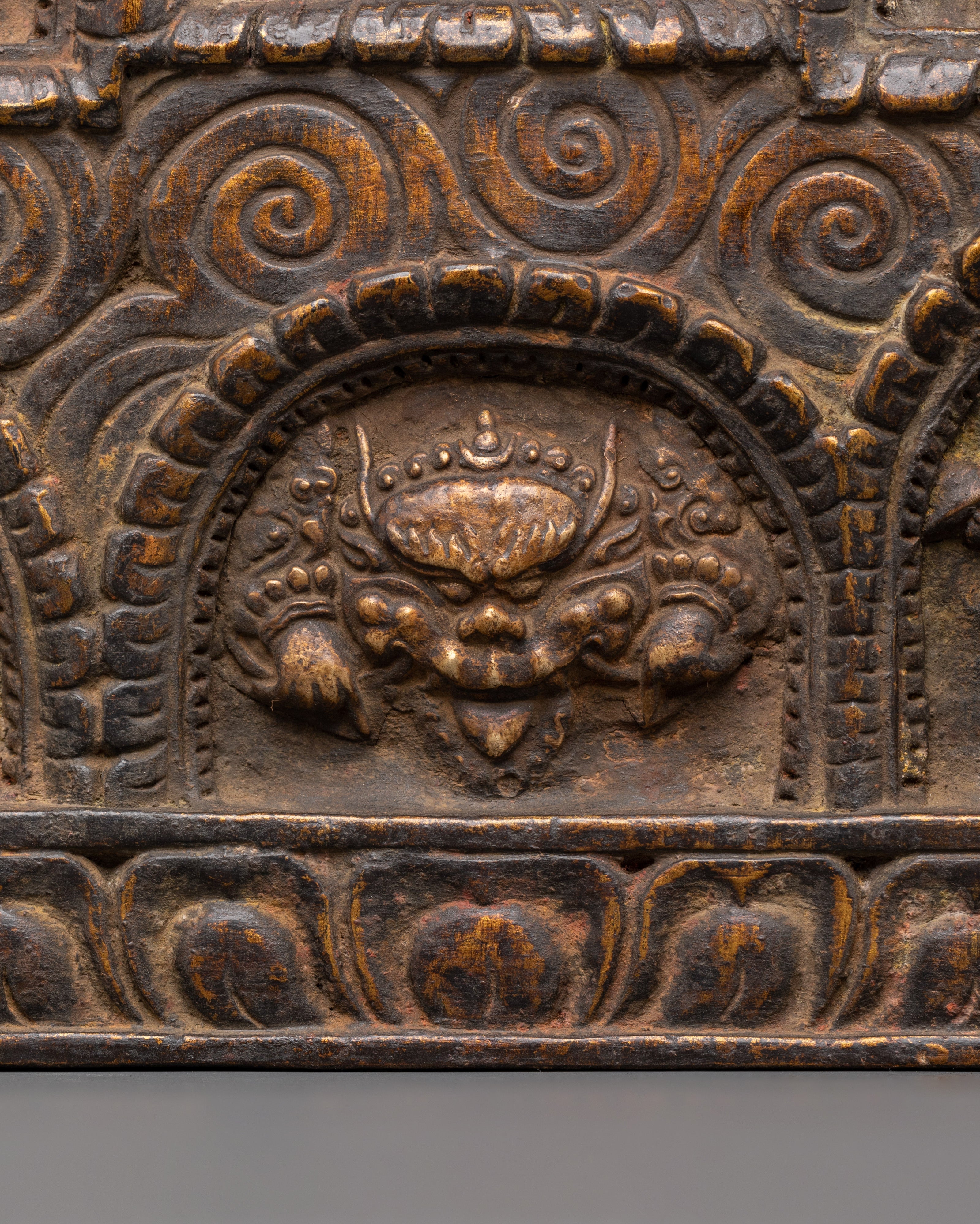 Handcrafted Buddhist Deities Plaque | Spiritual Relief Sculpture