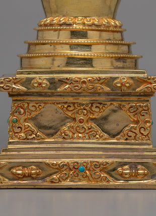 Handcrafted Sacred Buddhist Stupa | Buddhist Decor for Blessings and Enlightenment