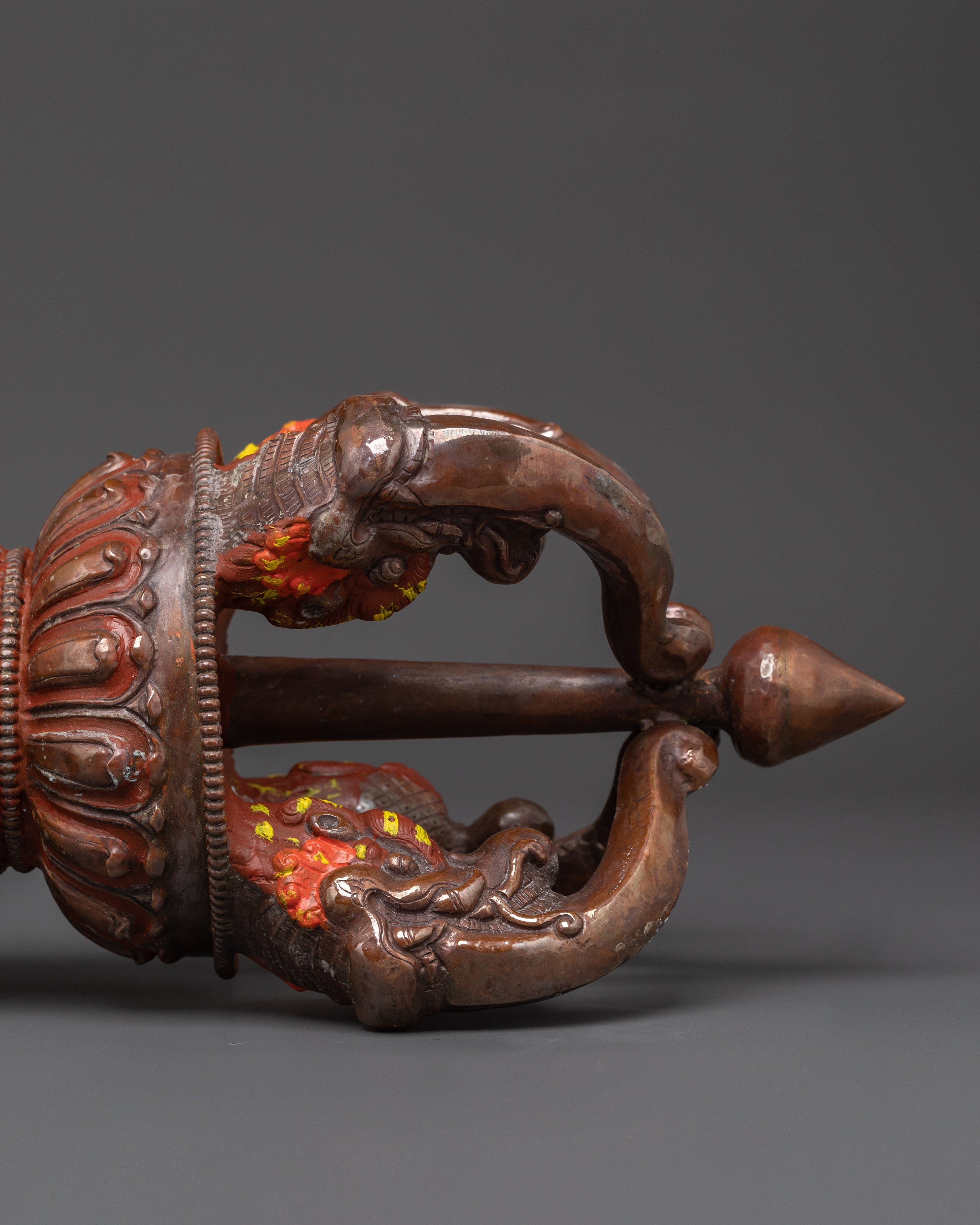 Buddhist Tantric Oxidized Copper Vajra | for Meditation and Ritual Practice