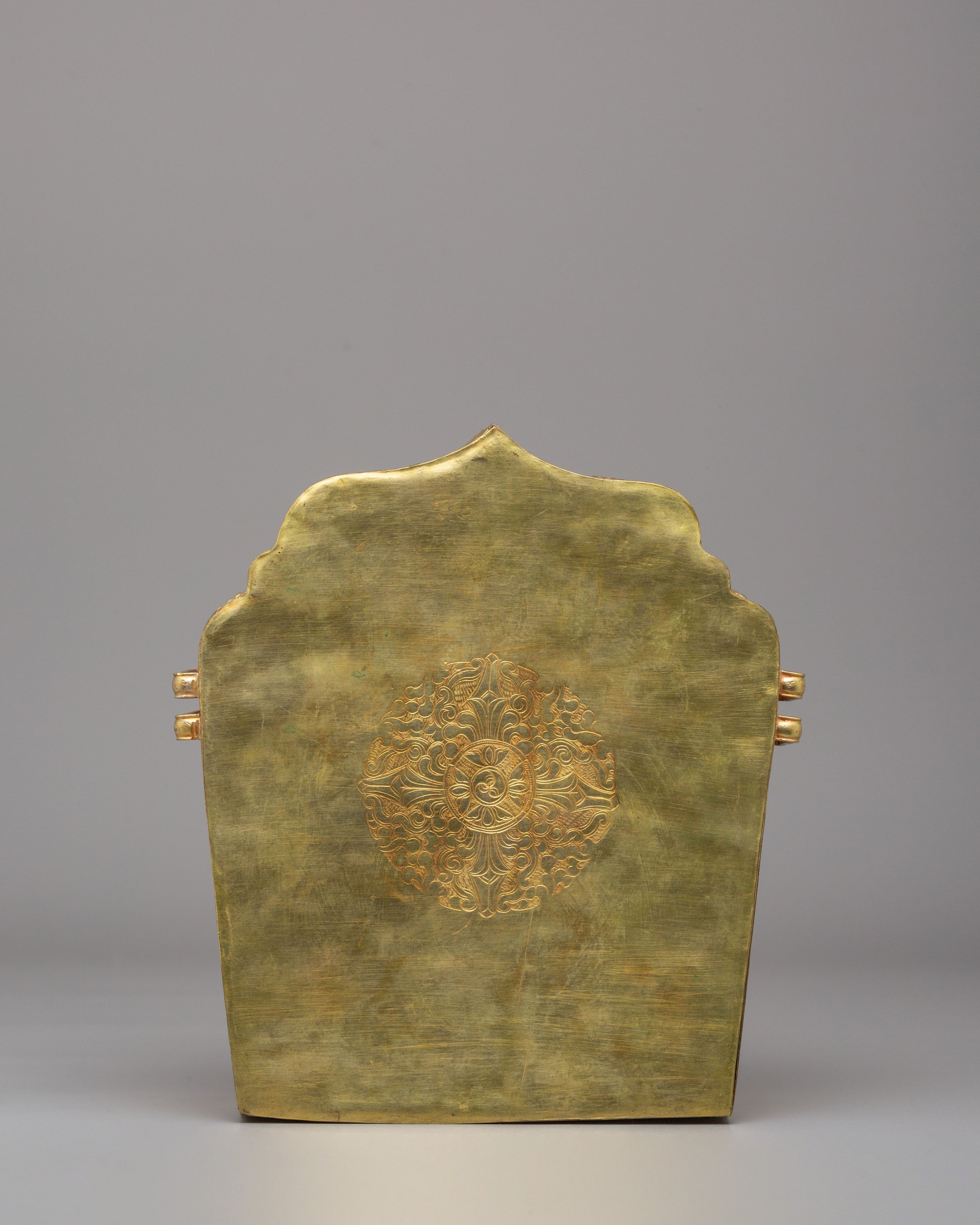 Deities Carved Ghau Box | Himalayan Amulet Box