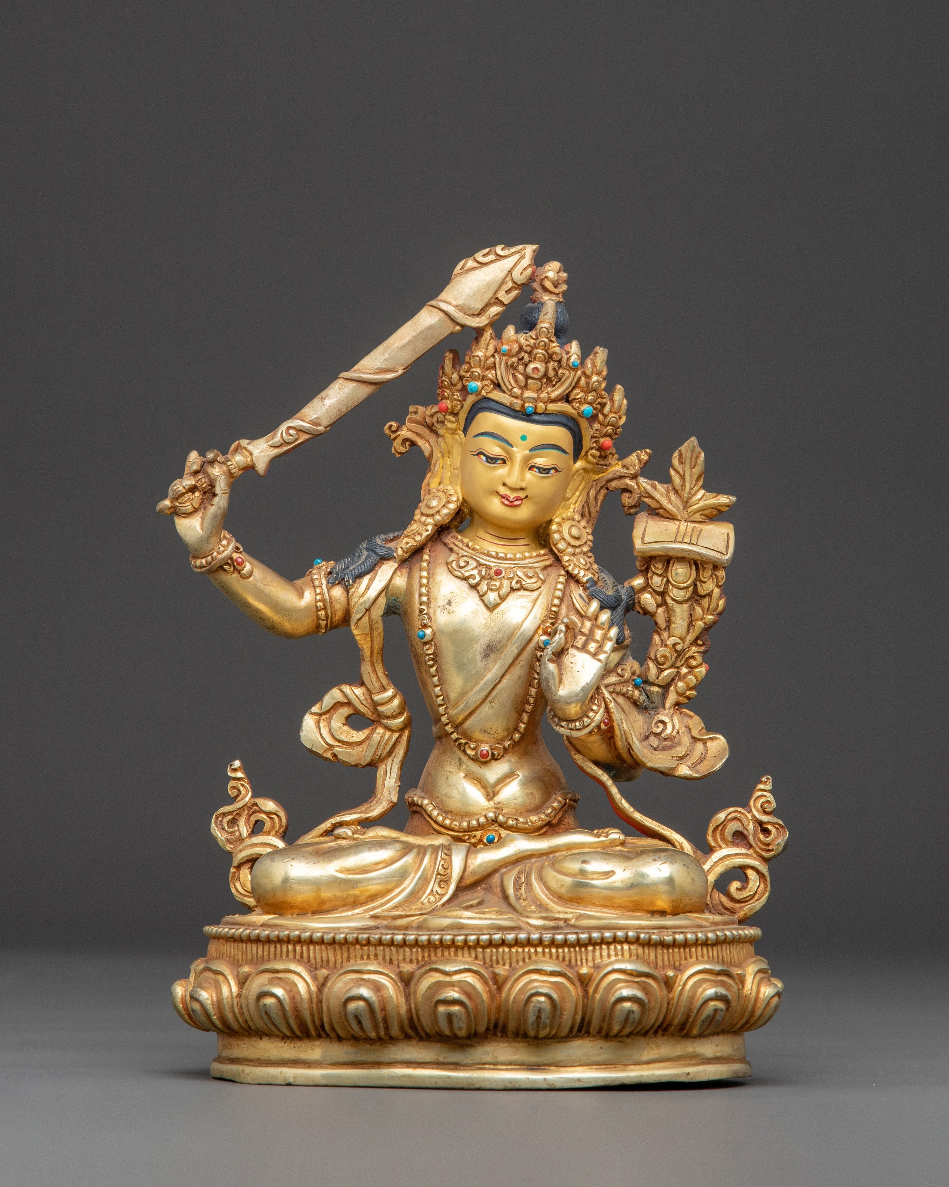 Handmade Statue of Manjushri Bodhisattva of Wisdom