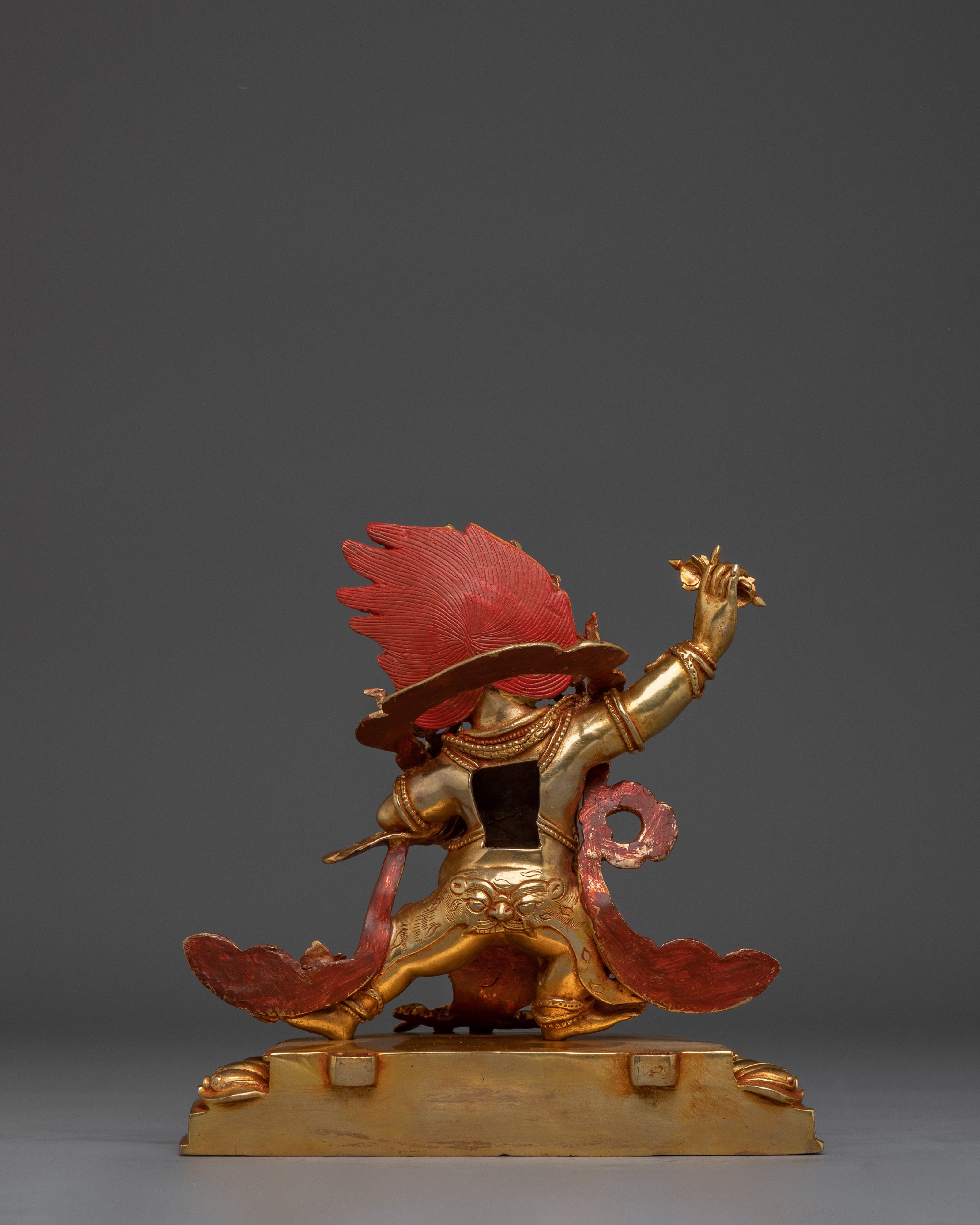 Vajrapani Copper Statue with 24K Gold Gilding | Spiritual Protector Deity for Meditation