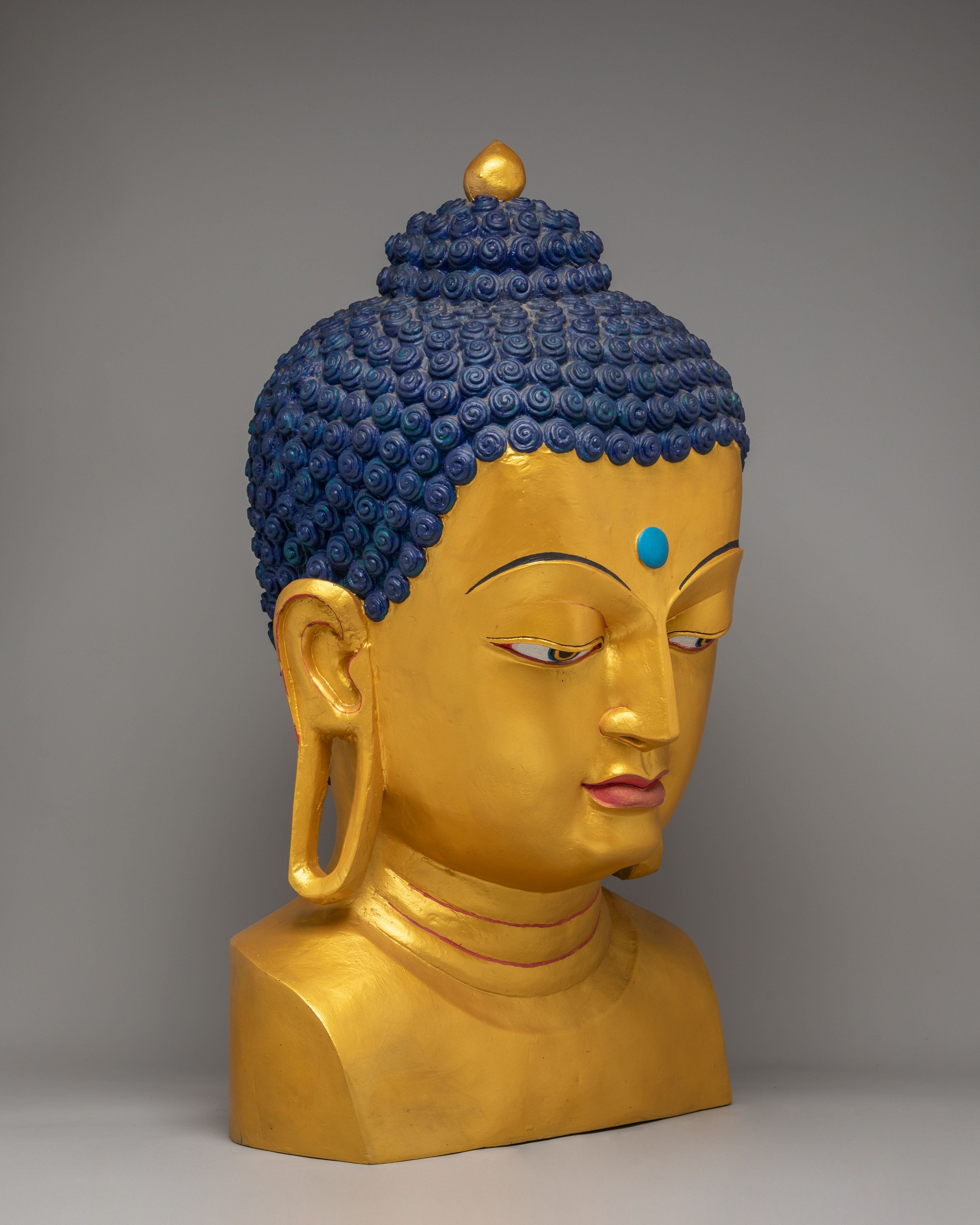 Golden Buddha Head for Decor | Symbol of Peace