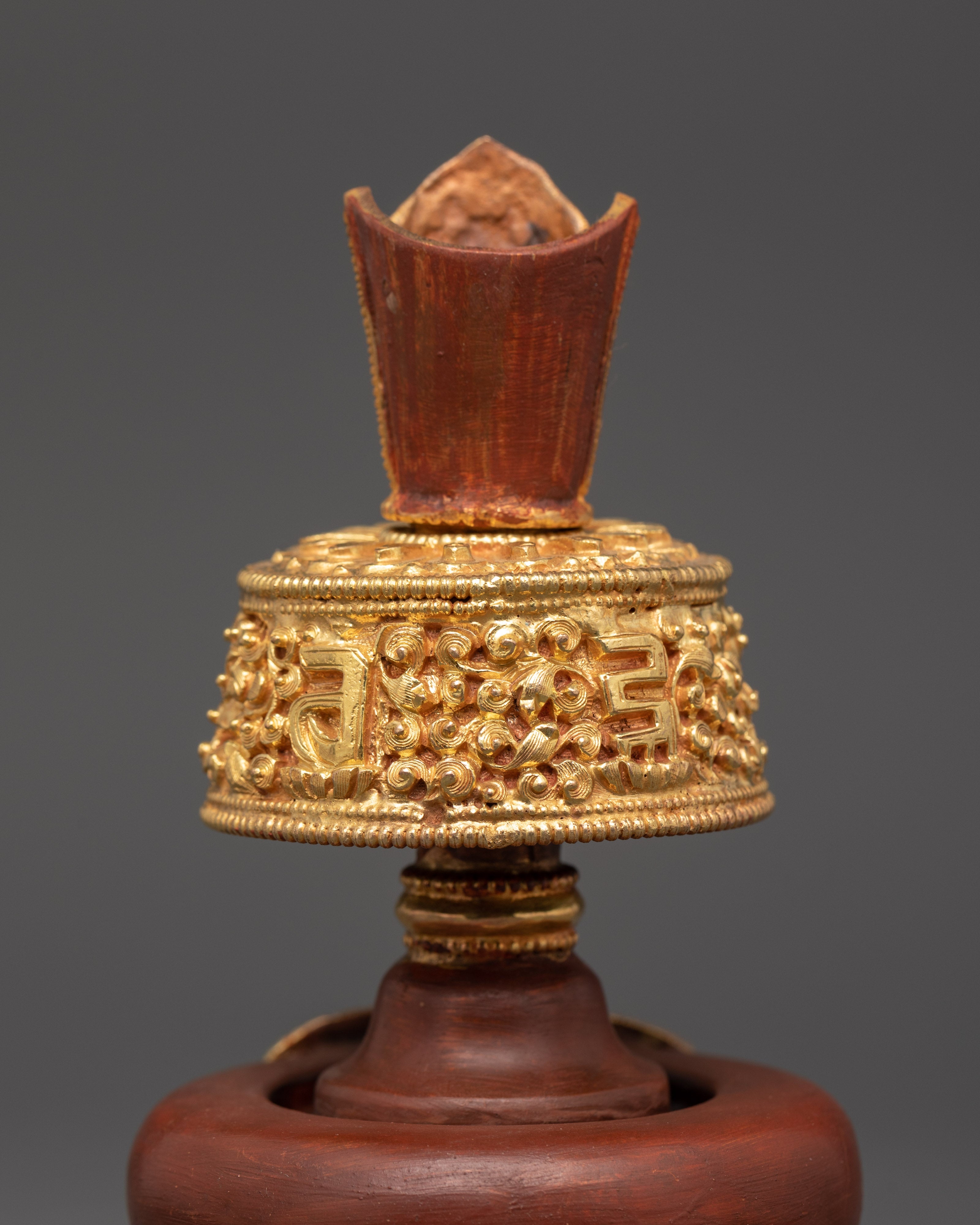 Tibetan Bhumba Ritual Set | Oxidized Copper Water Vase for Offerings