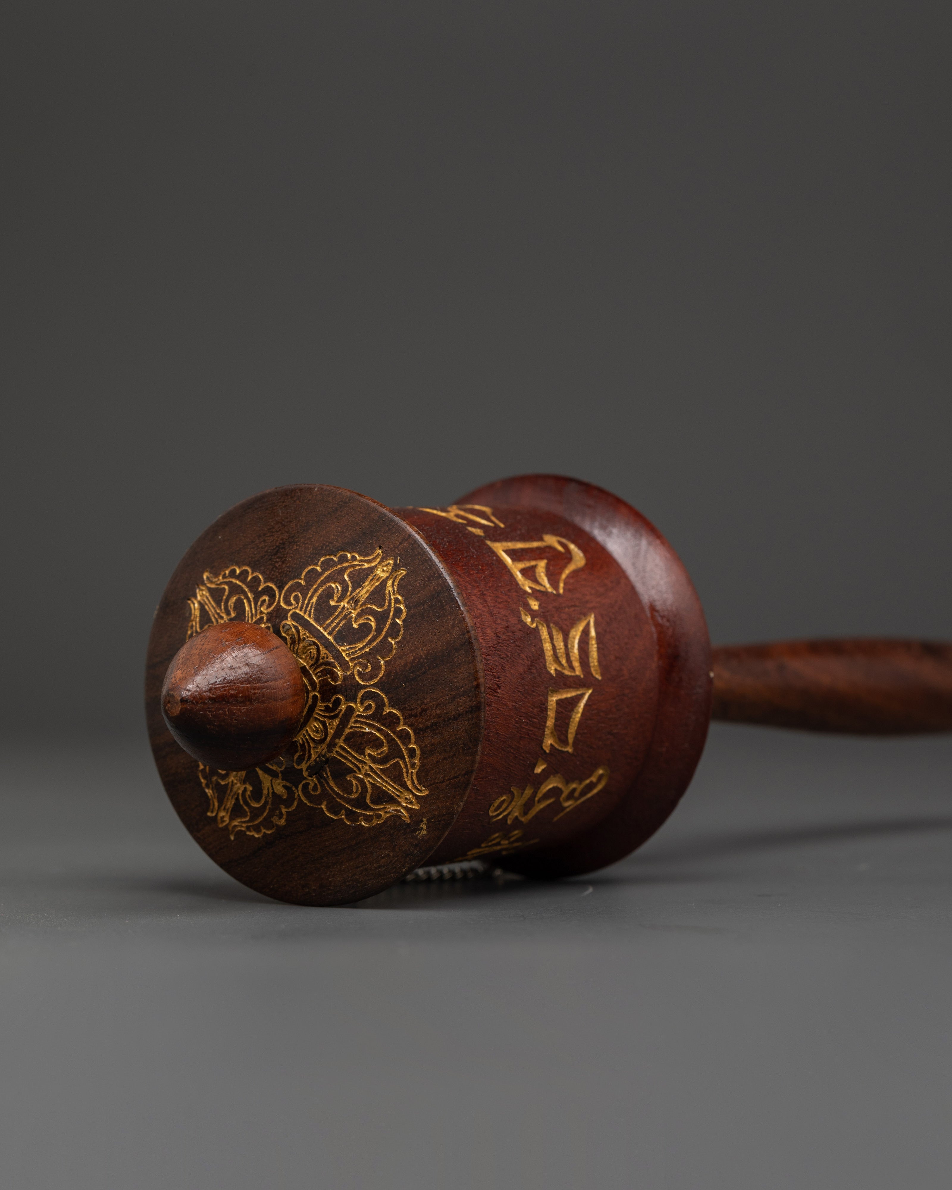 Handcrafted Wooden Prayer Wheel | Tibetan Mantra Spinner