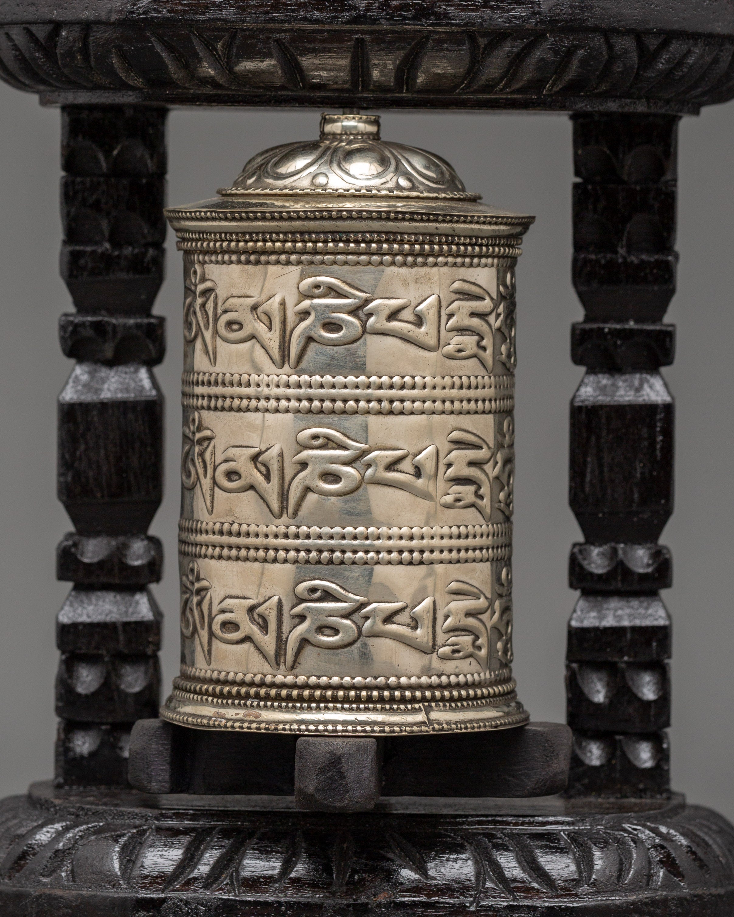 Brass & Copper Mantra Wheel | Tibetan Prayer Wheel for Spiritual Practice