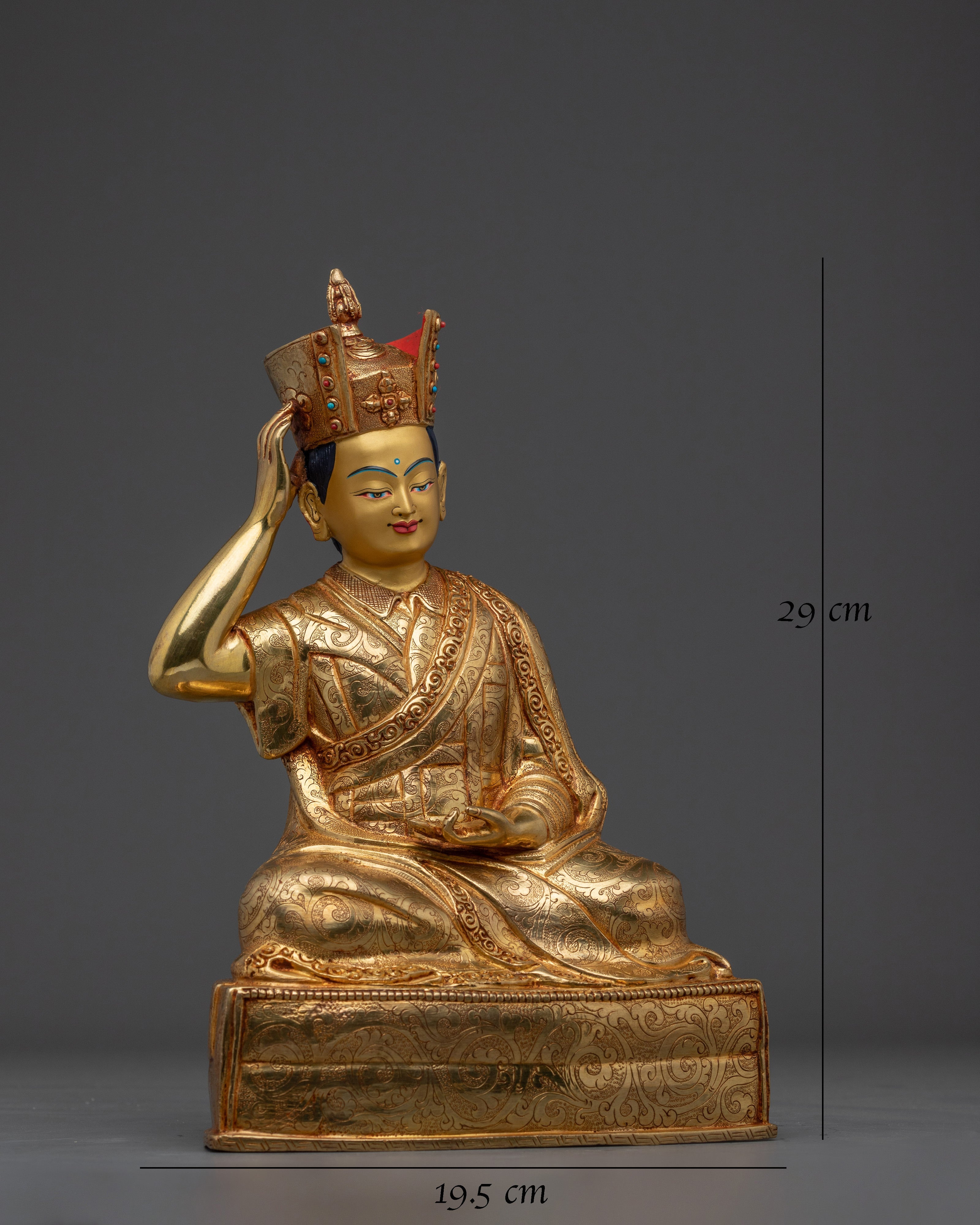 24K Gold Gilded Karmapa Statue