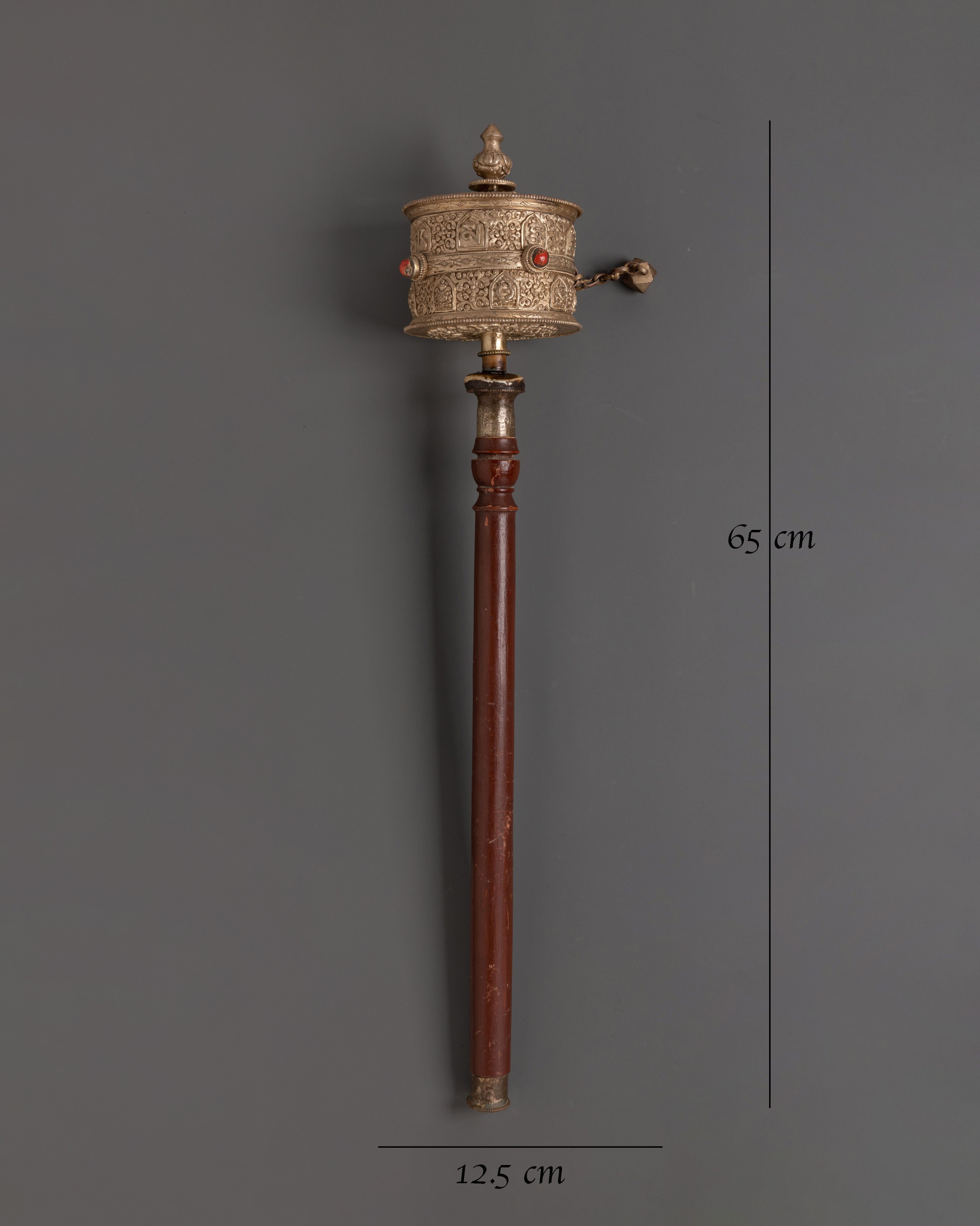 silver-plated-buddhist-prayer-wheel