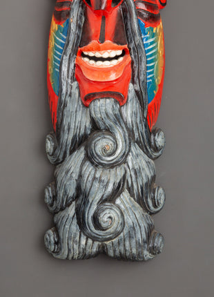 Scared Tibetan Wall Hanging | Colorful Wooden Art