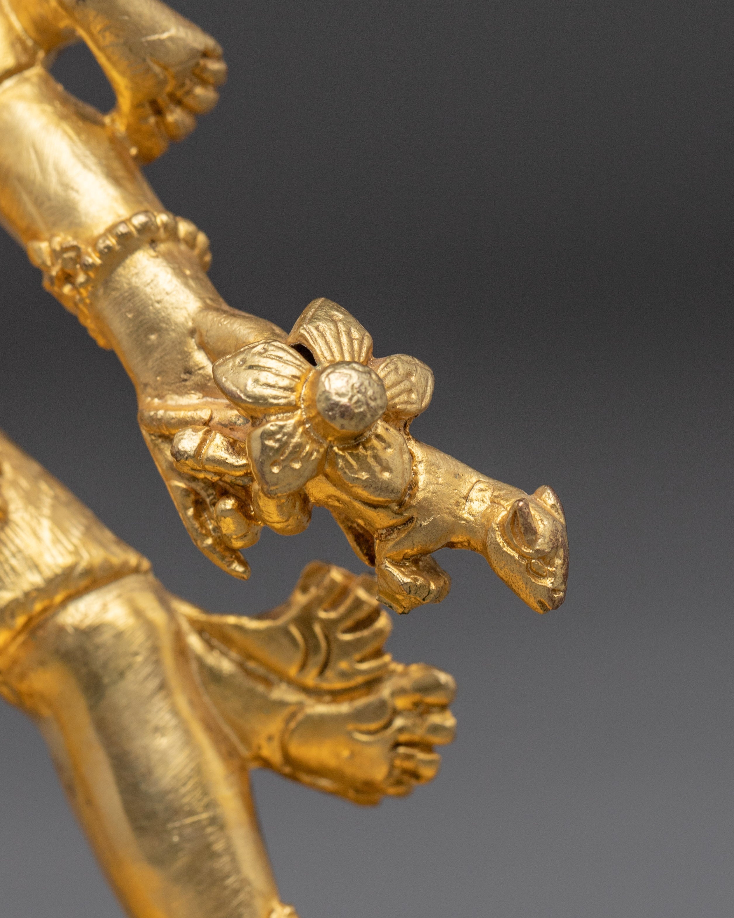 Gold Plated Ekajati Statue | Tibetan Buddhist Wrathful Deity for Spiritual Protection