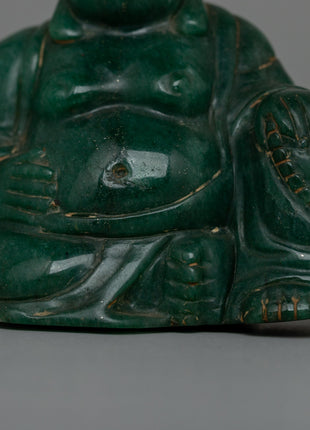 Jade Laughing Buddha Statue | Hand-Carved Original Jade Stone Art Work
