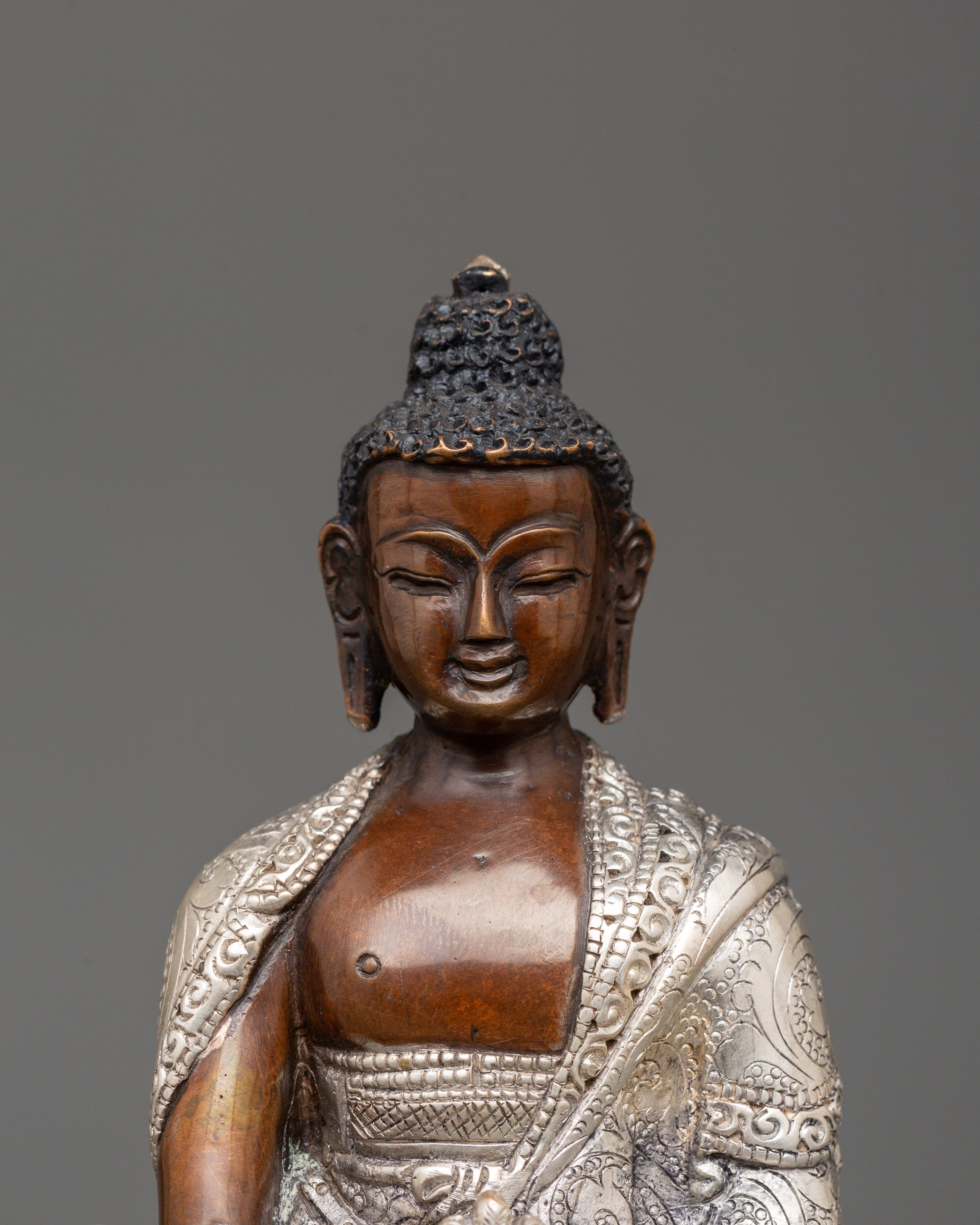 Medicine Buddha Oxidized Statue | Healing Buddha
