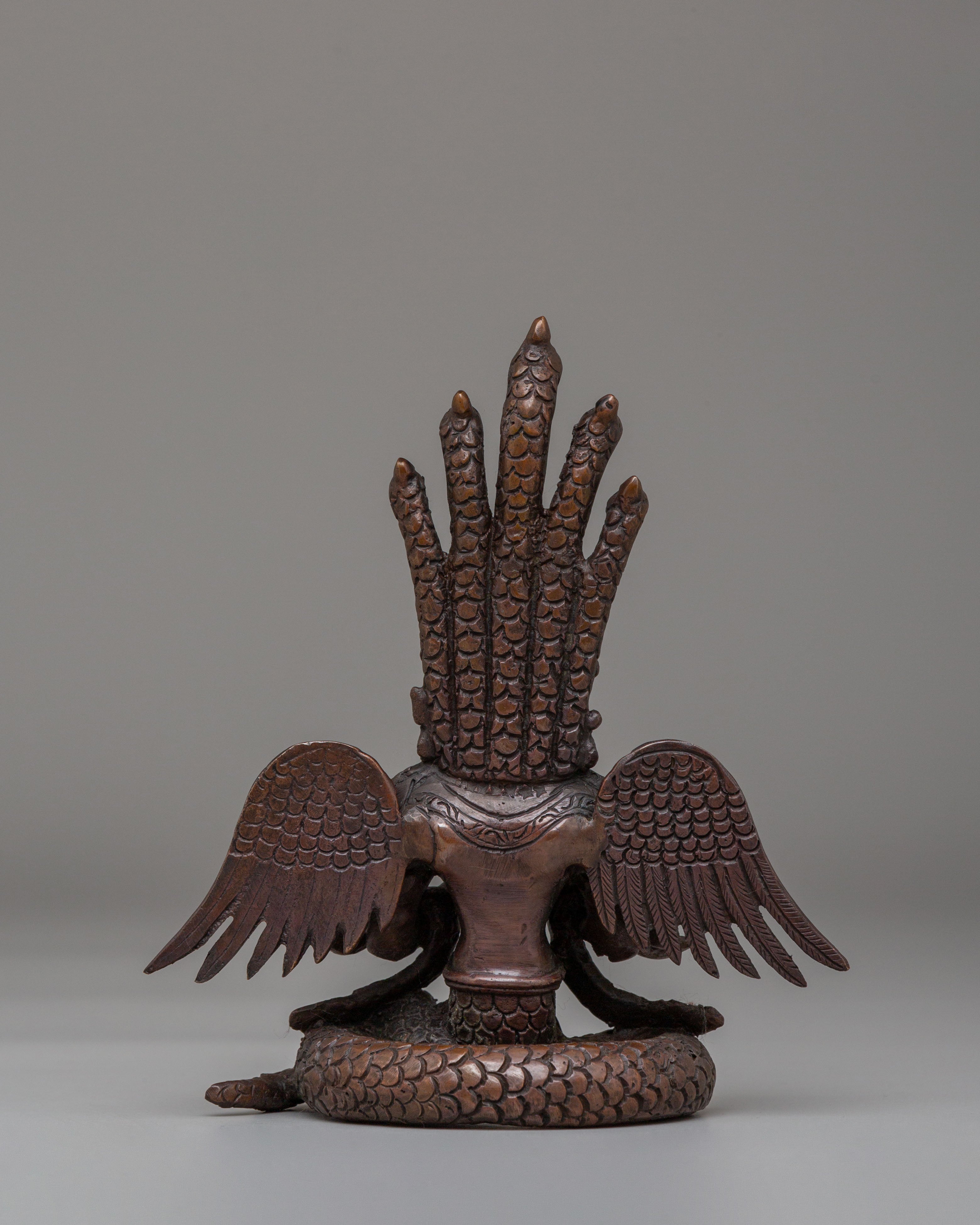 Himalayan Nagkanya Statue | Handcrafted Oxidized Copper Serpent Goddess Figurine