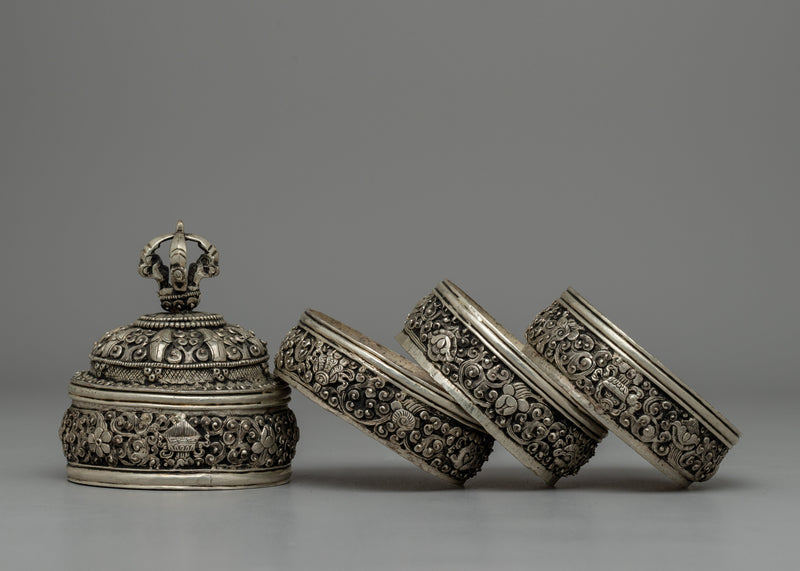 Silver-Plated Rice Carry Pot  | Symbol of Prosperity & Abundance