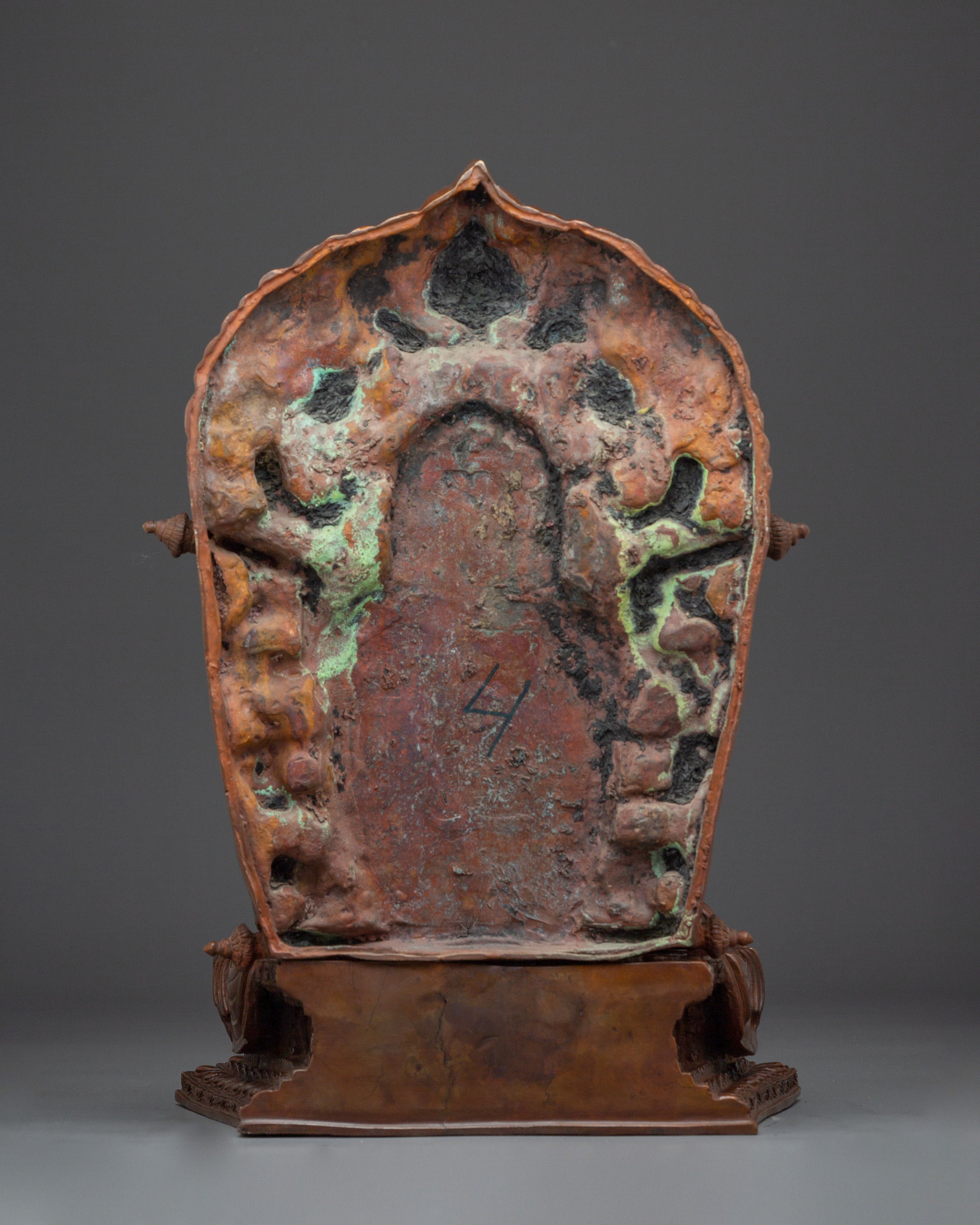 Tibetan Four-Armed Avalokiteshvara Copper Statue | Sculpture for Meditation, & Blessings