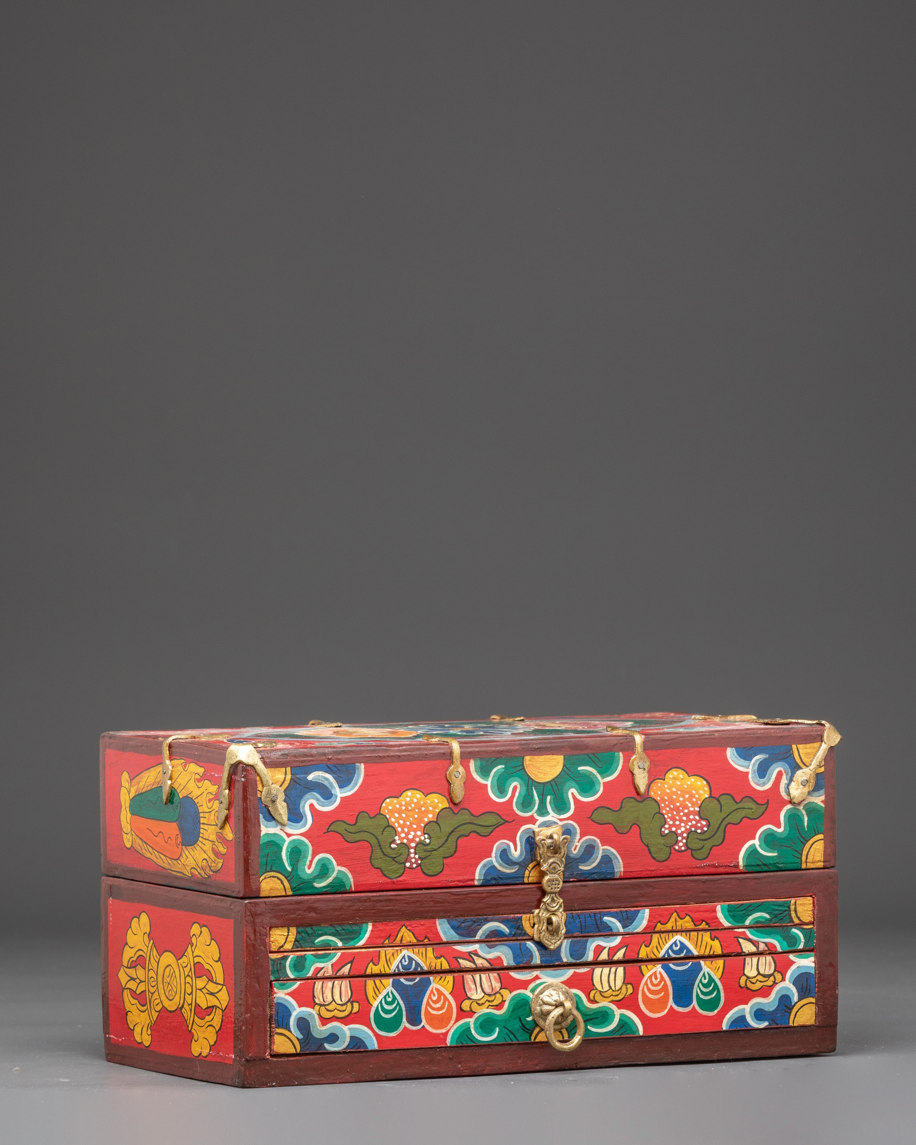 Handmade Traditional Himalayan Altar Box | Tibetan Ritual Shrine