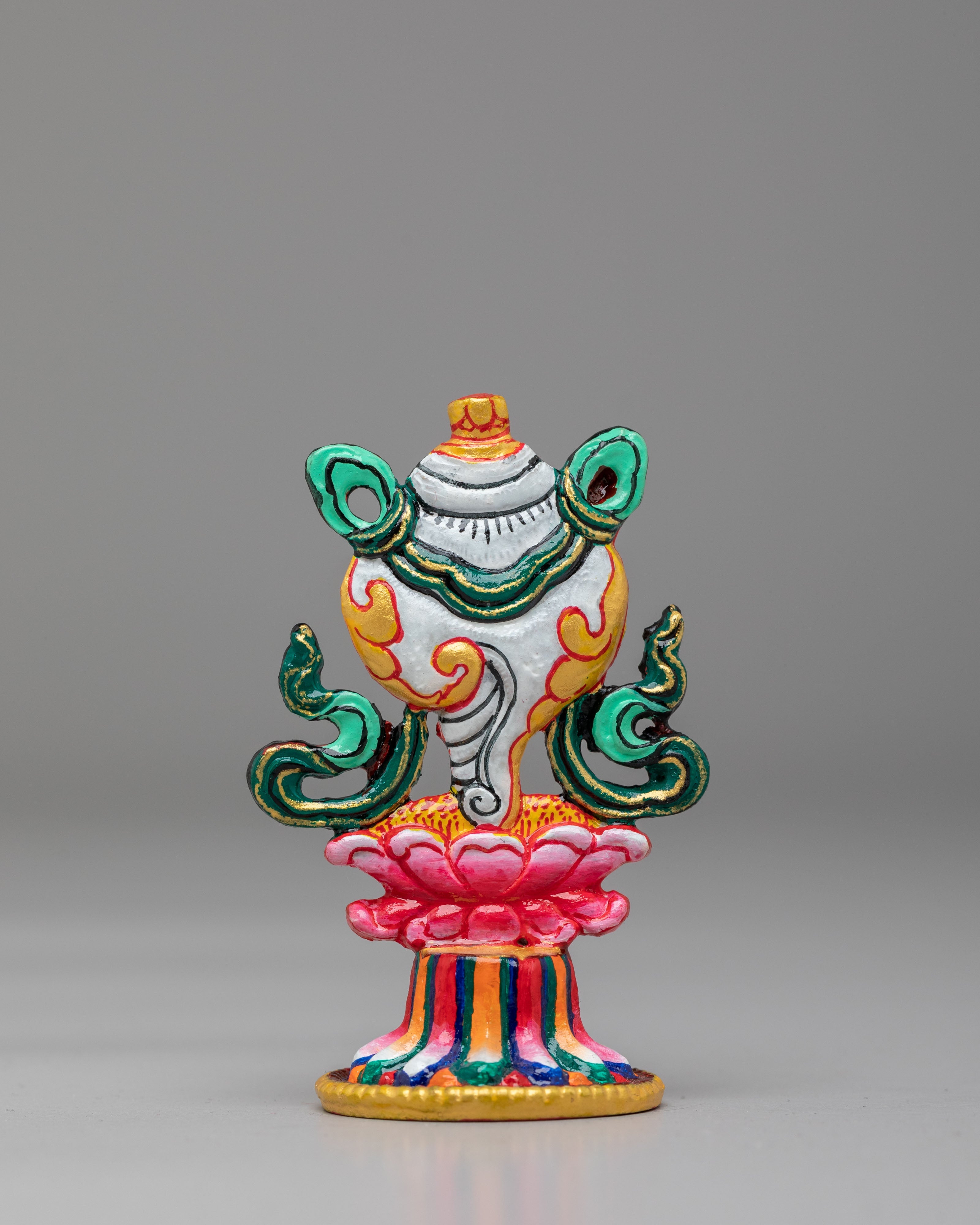 Ceremonial 8 Auspicious Symbols Sculpture | Gold & Acrylic Color