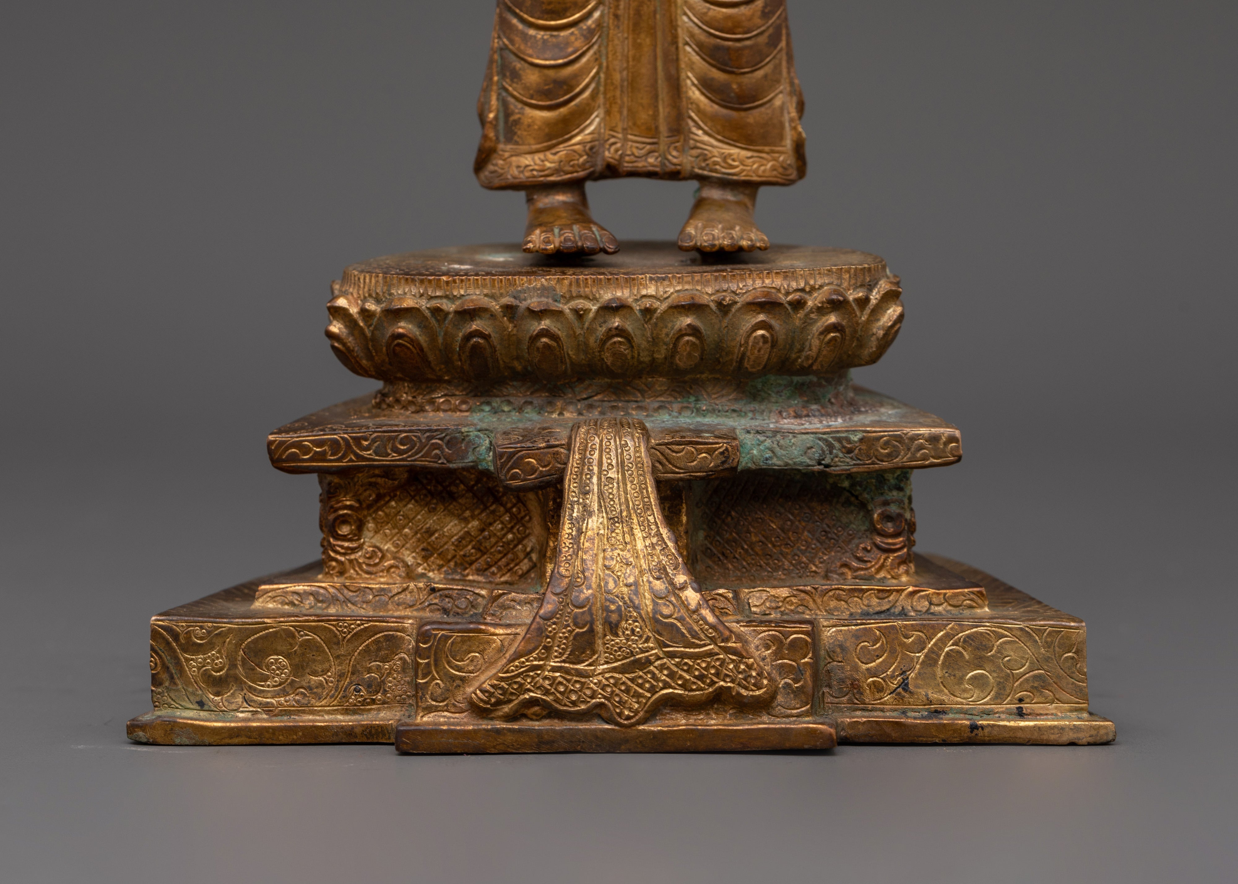 Antique Finish Shakyamuni Buddha Statue | Meditation Space and Sacred Decor