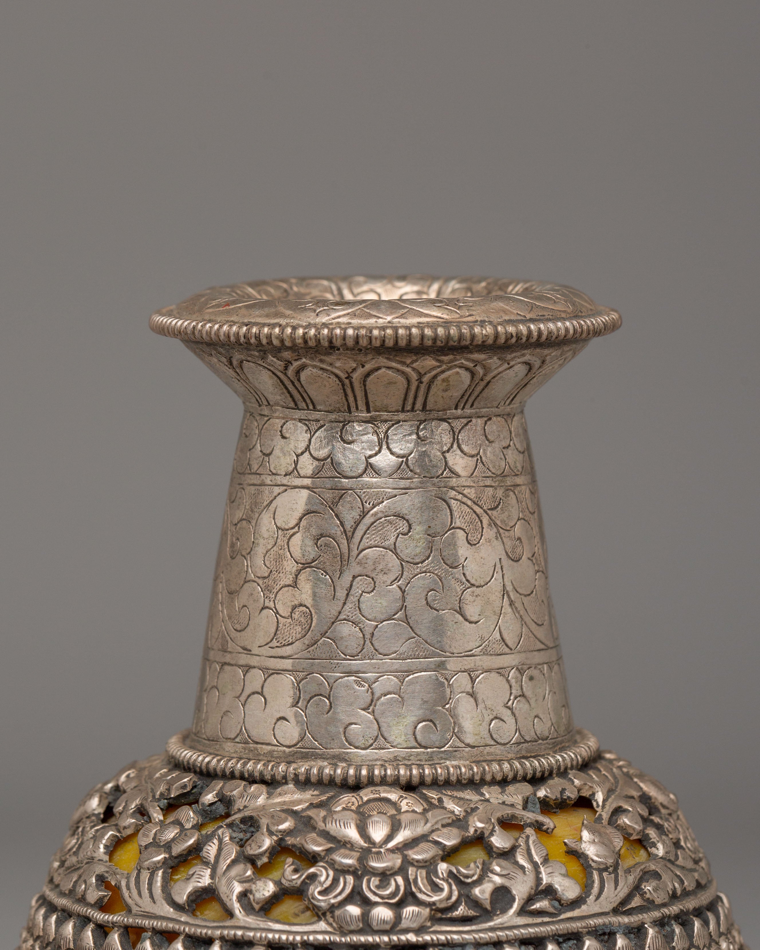 Handmade Decorative Flower Vase | Silver Flower Pot for Decor