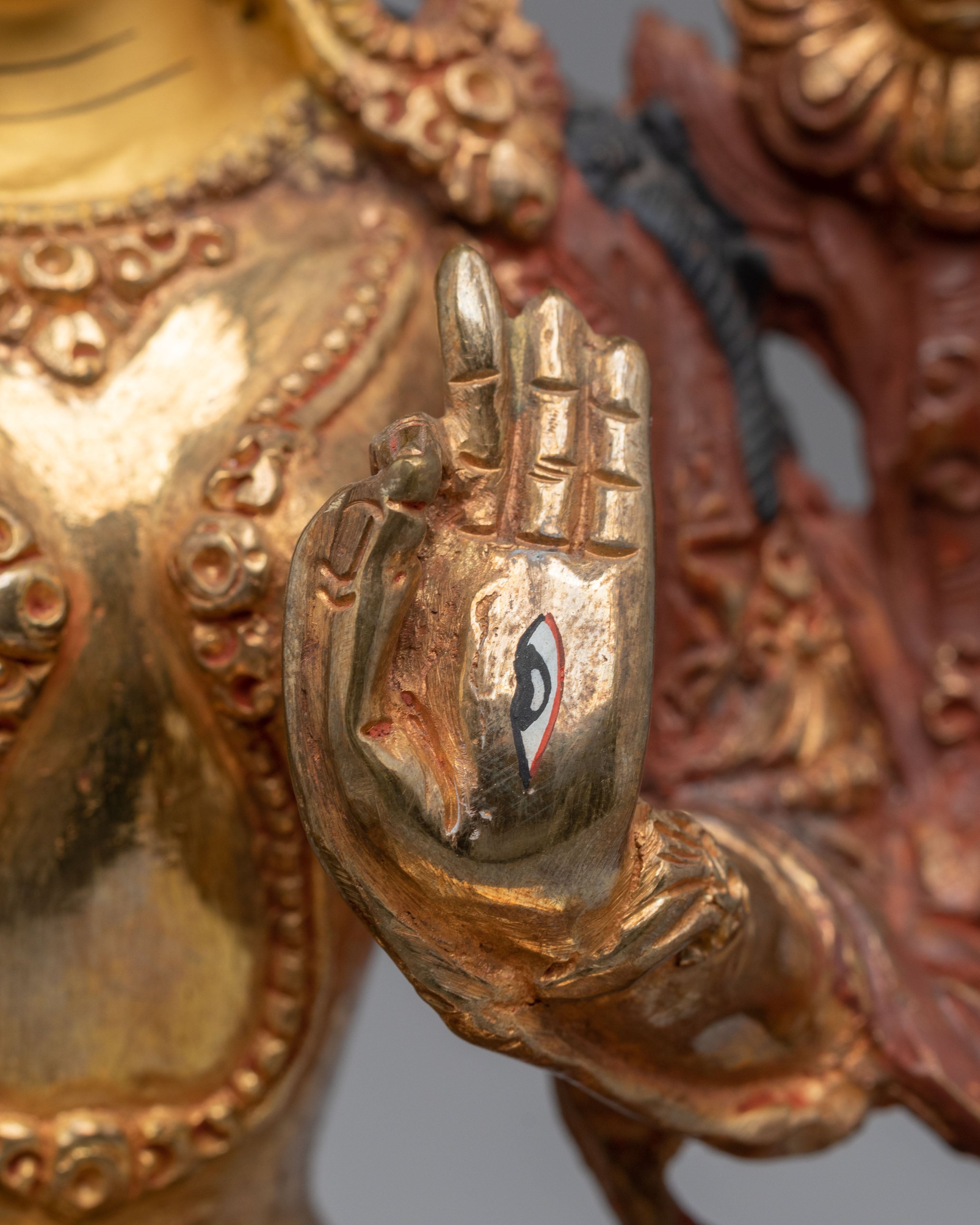 Handmade Sita Tara Statue for Altar | Gold Plated Sita Tara