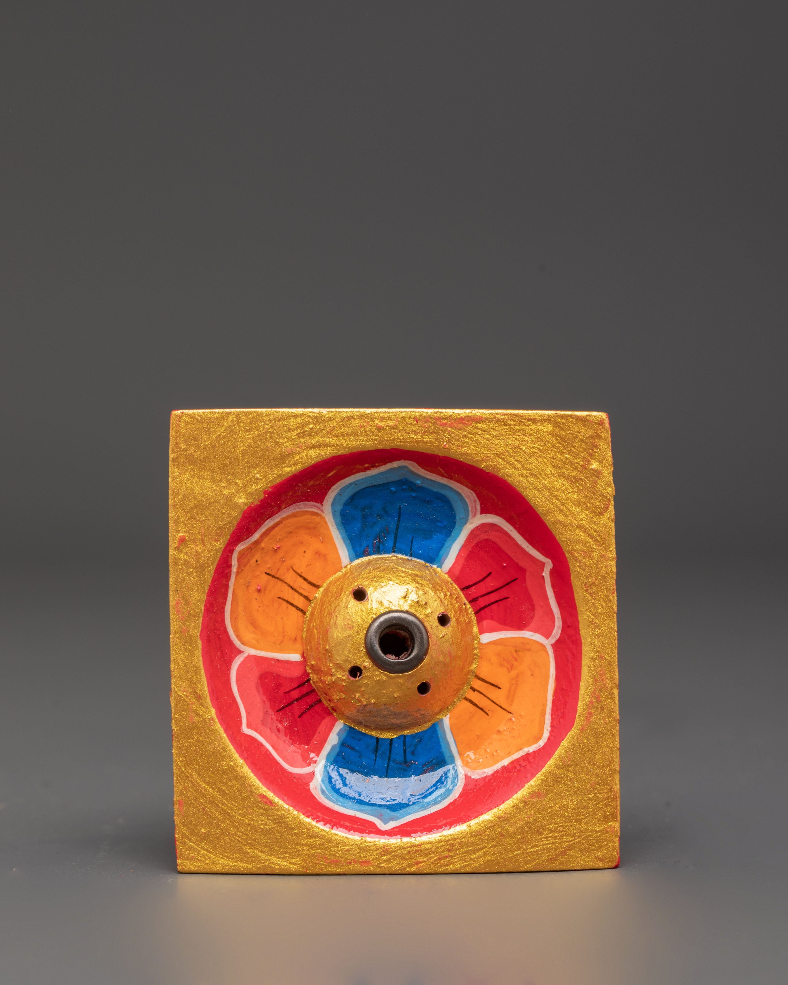 Handmade Tibetan Wooden Incense Holder | Unique Design for Spiritual Practices