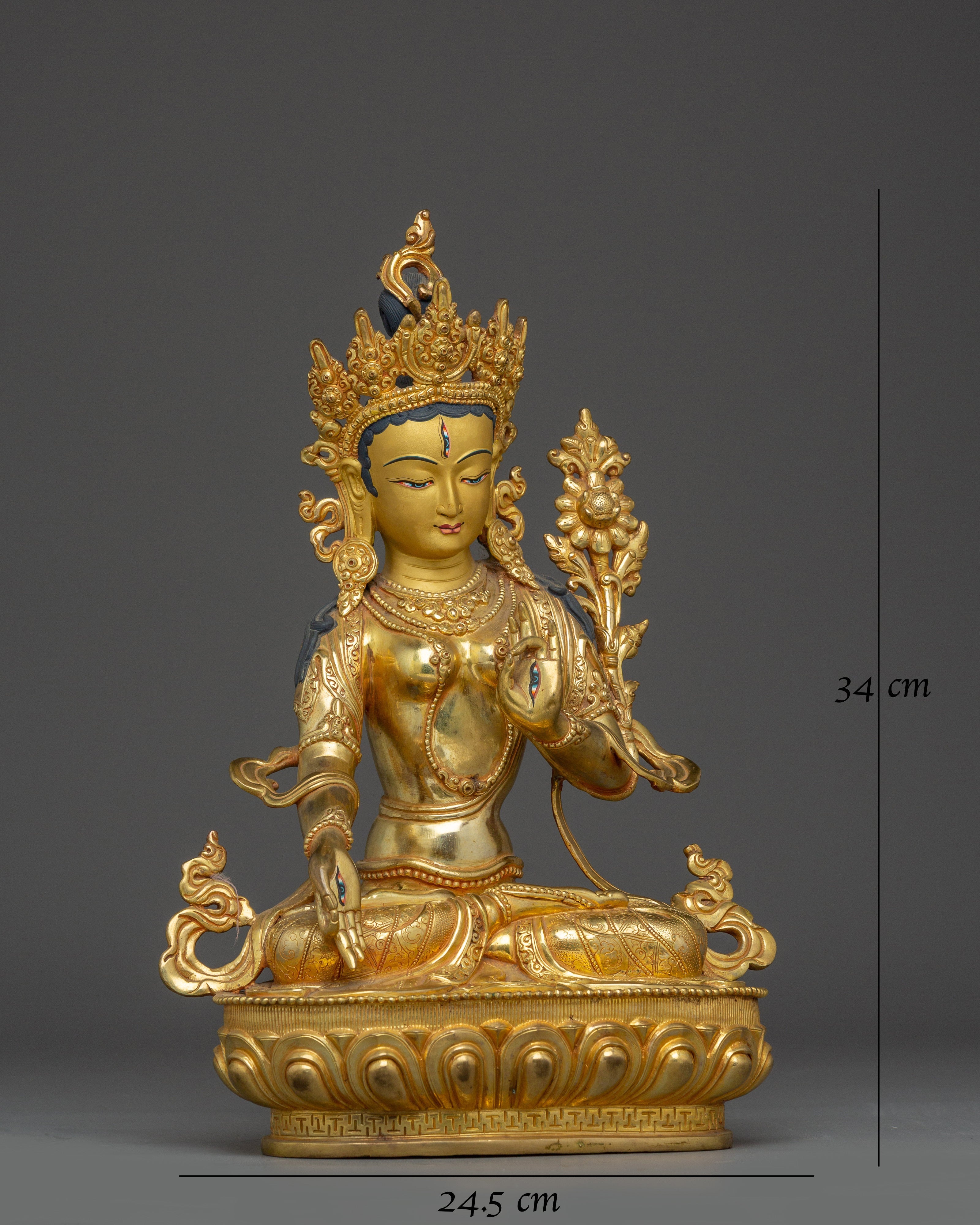 meditation-goddess-white-tara-statue
